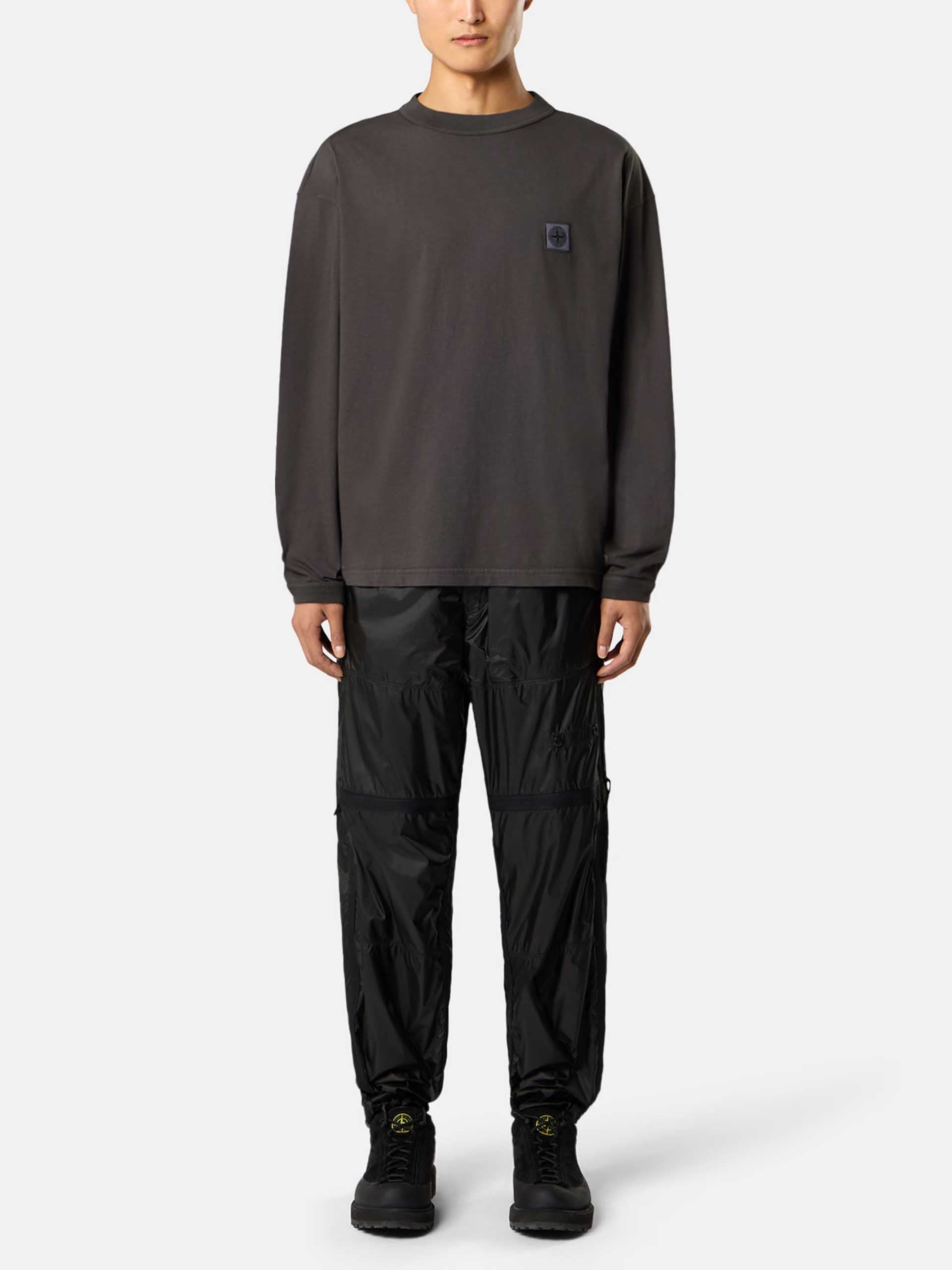 STONE ISLAND - Longsleeve aus Baumwolle für Herren in Bleigrau - Lead grey