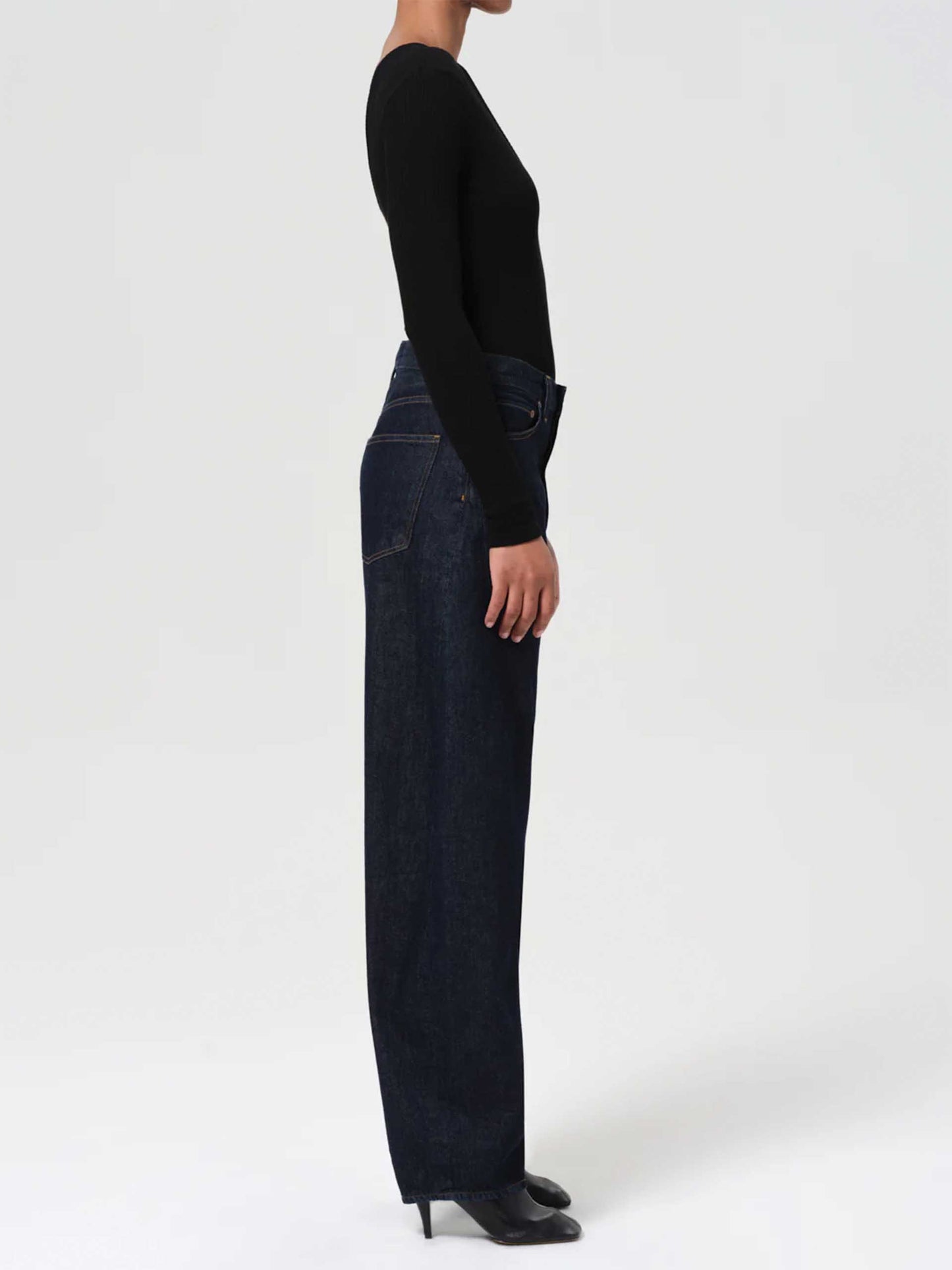 AGOLDE - High-Rise Jeans Luna Pieced für Damen Rinse Indigoblau