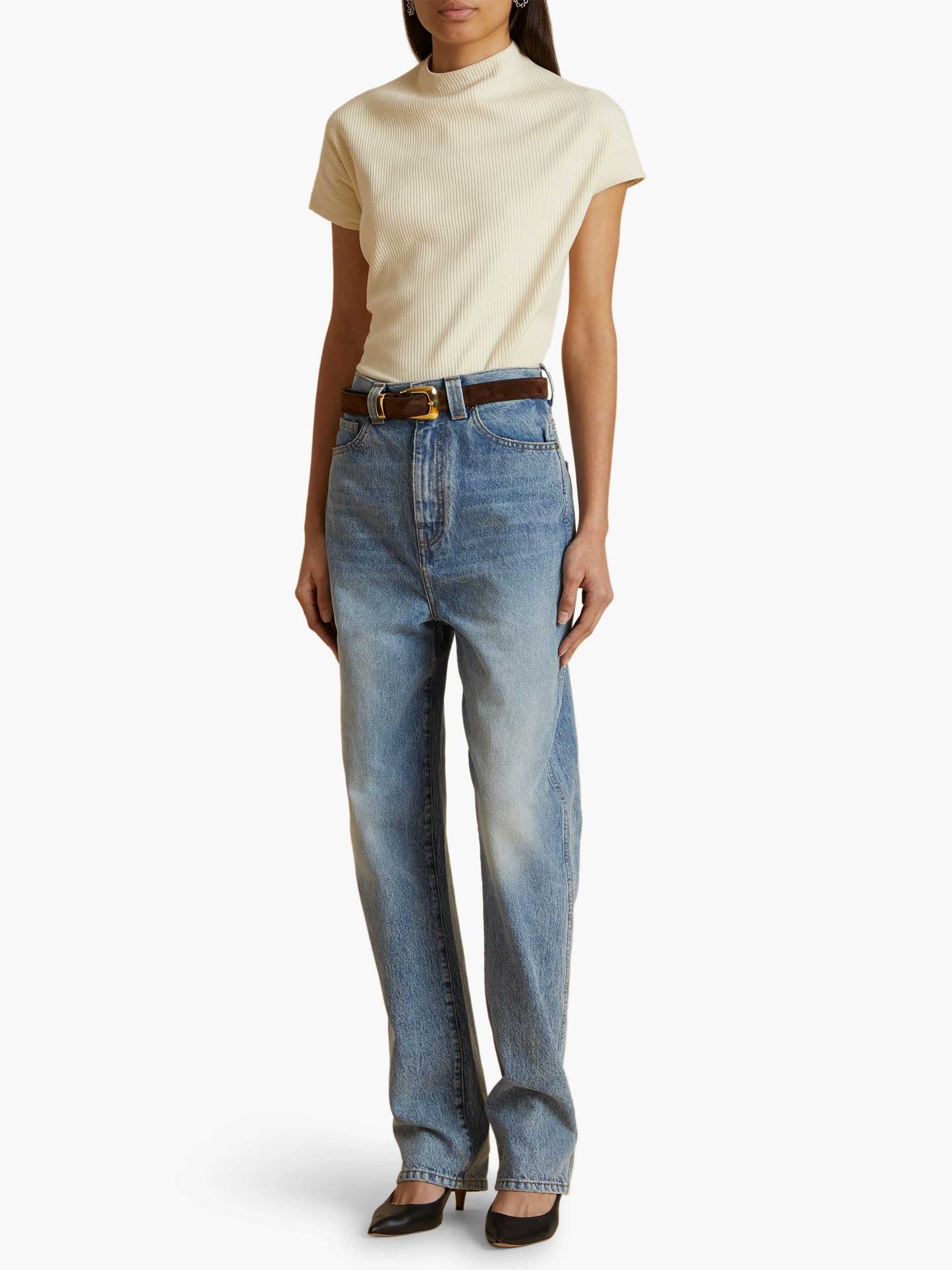 KHAITE - Gürtel Benny aus Veloursleder