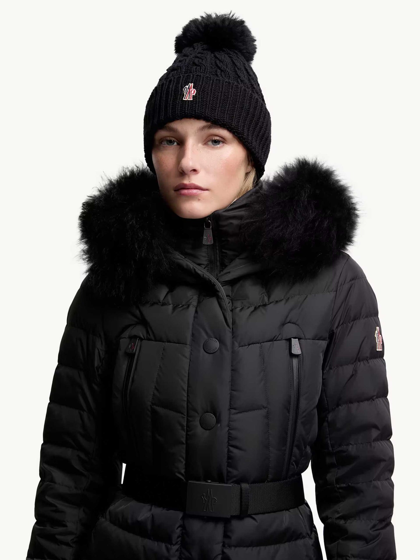 MONCLER GRENOBLE - Mütze aus Schurwolle mit Bommel