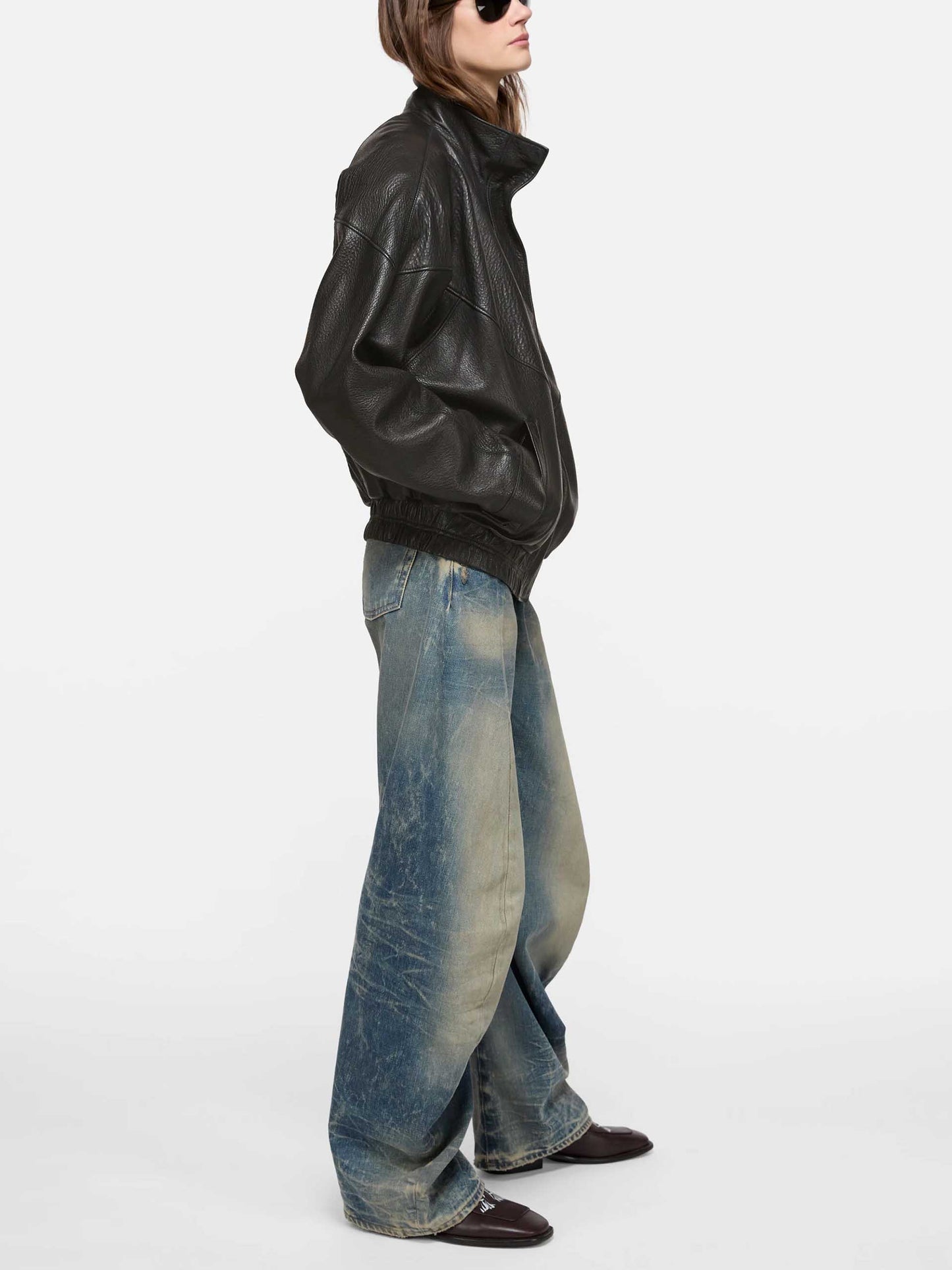 ACNE STUDIOS - Lederjacke mit Logo für Damen