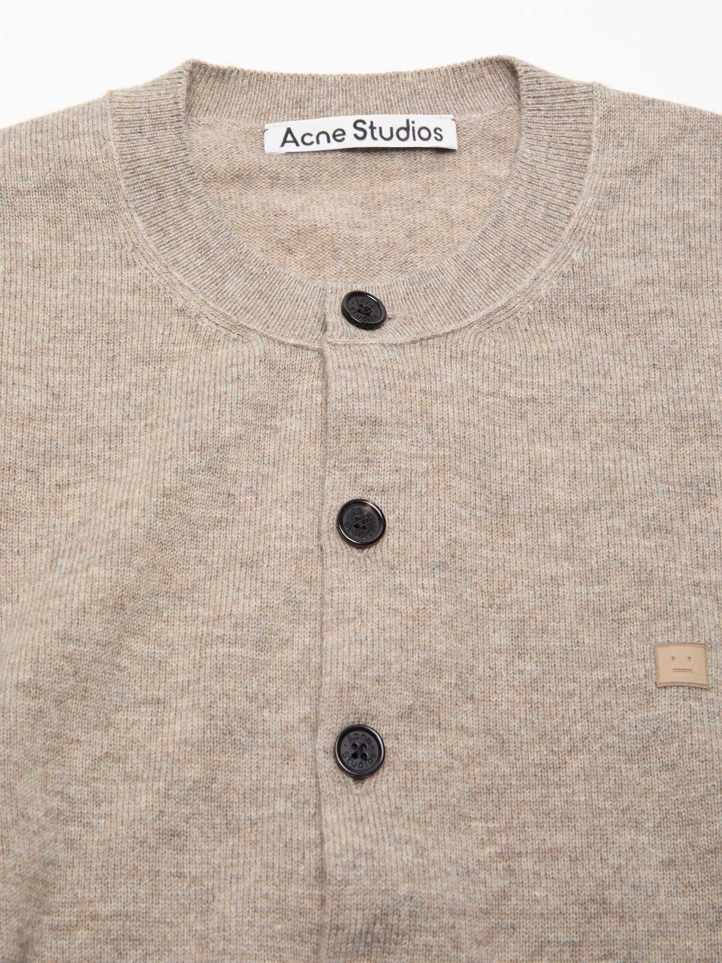 ACNE STUDIOS - Cardigan mit Face Logo für Damen in Beige
