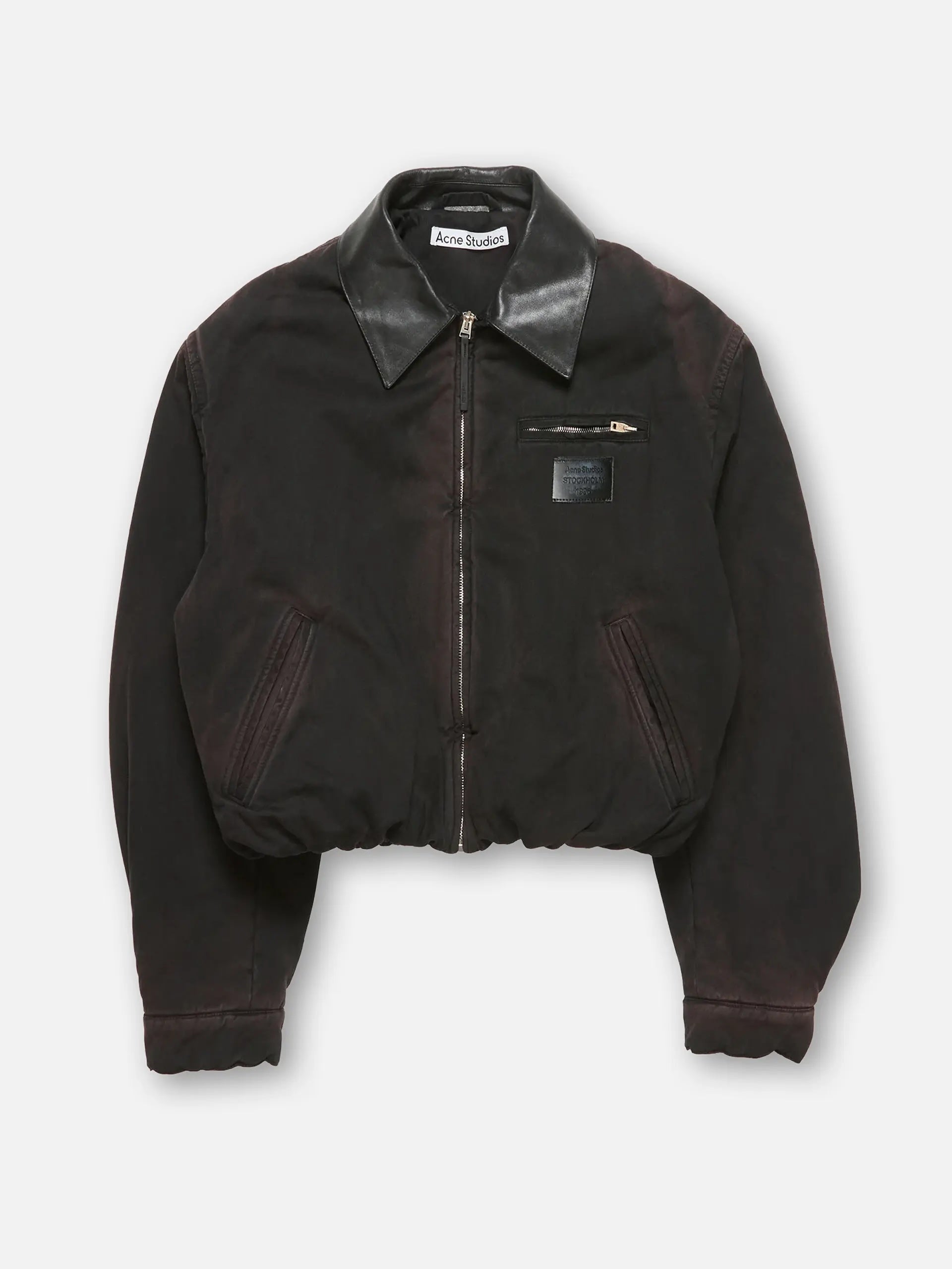 ACNE STUDIOS - Bomber jacket with leather collar for women – NEW