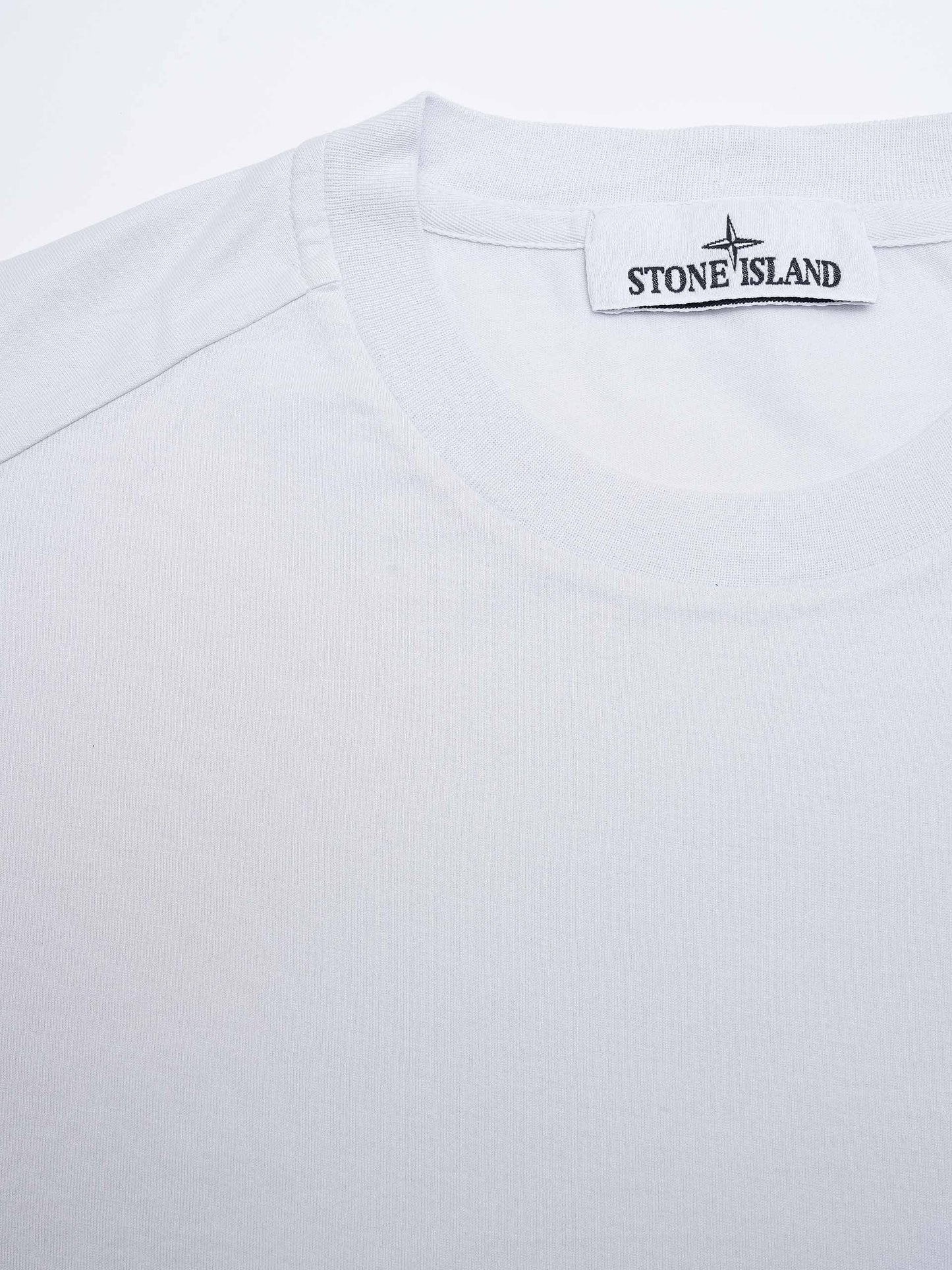 STONE ISLAND - Basic-T-Shirt mit Logo-Patch für Herren Hellblau - Light blue