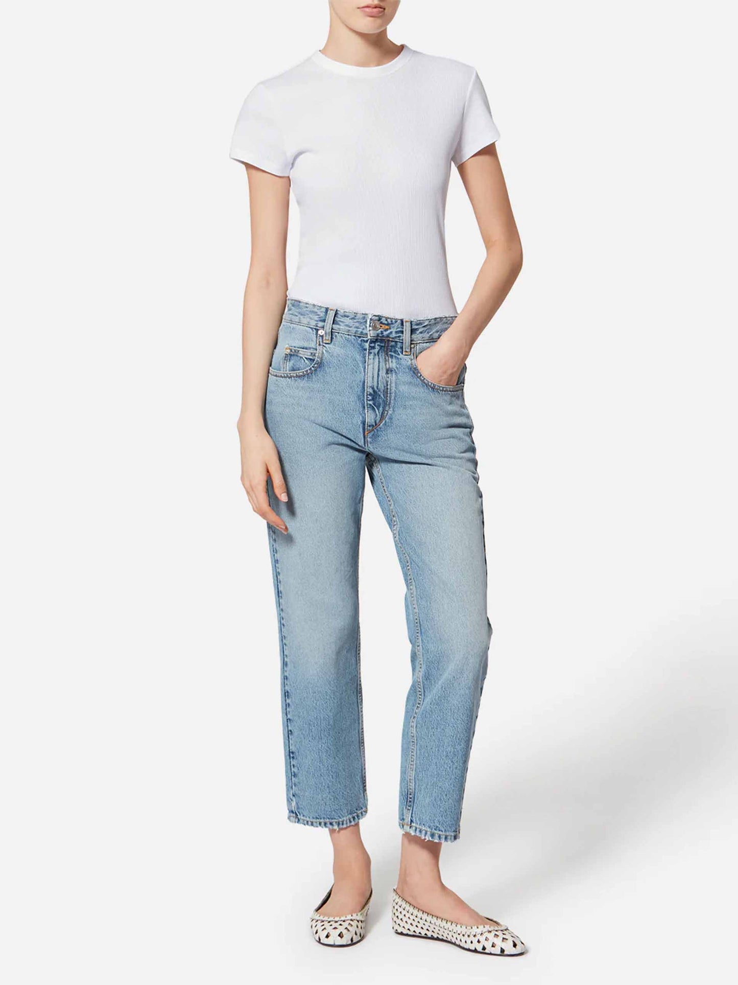 ISABEL MARANT - Geripptes Baumwoll-T-Shirt Taomi für Damen