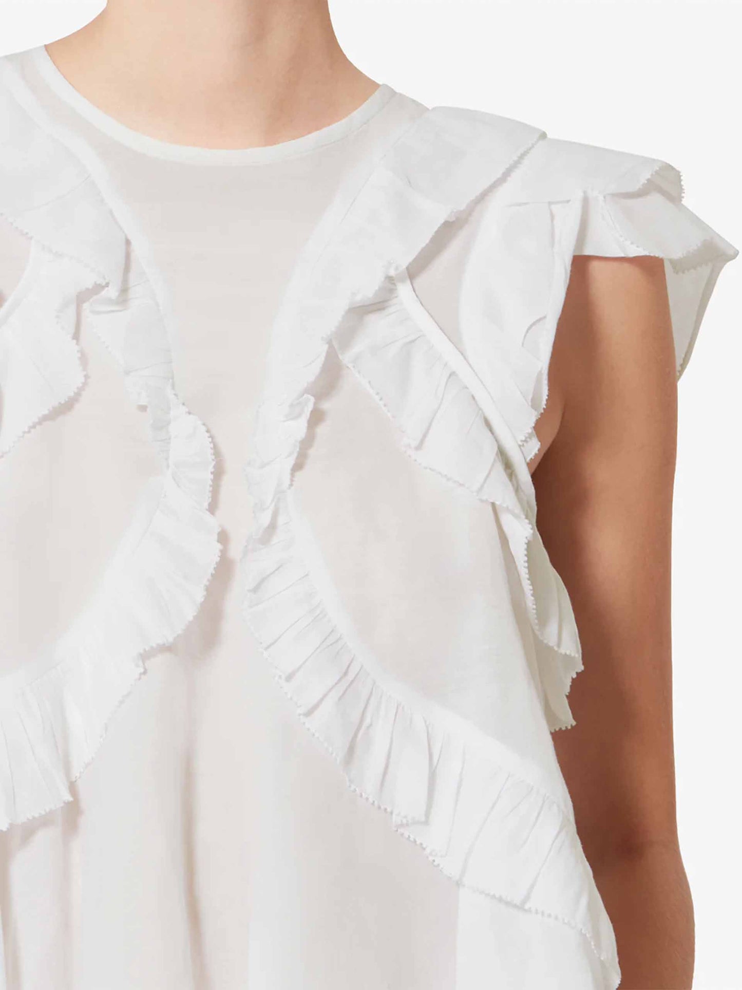 MARANT ETOILE - Top Nalou mit Volants für Damen in Weiß - White