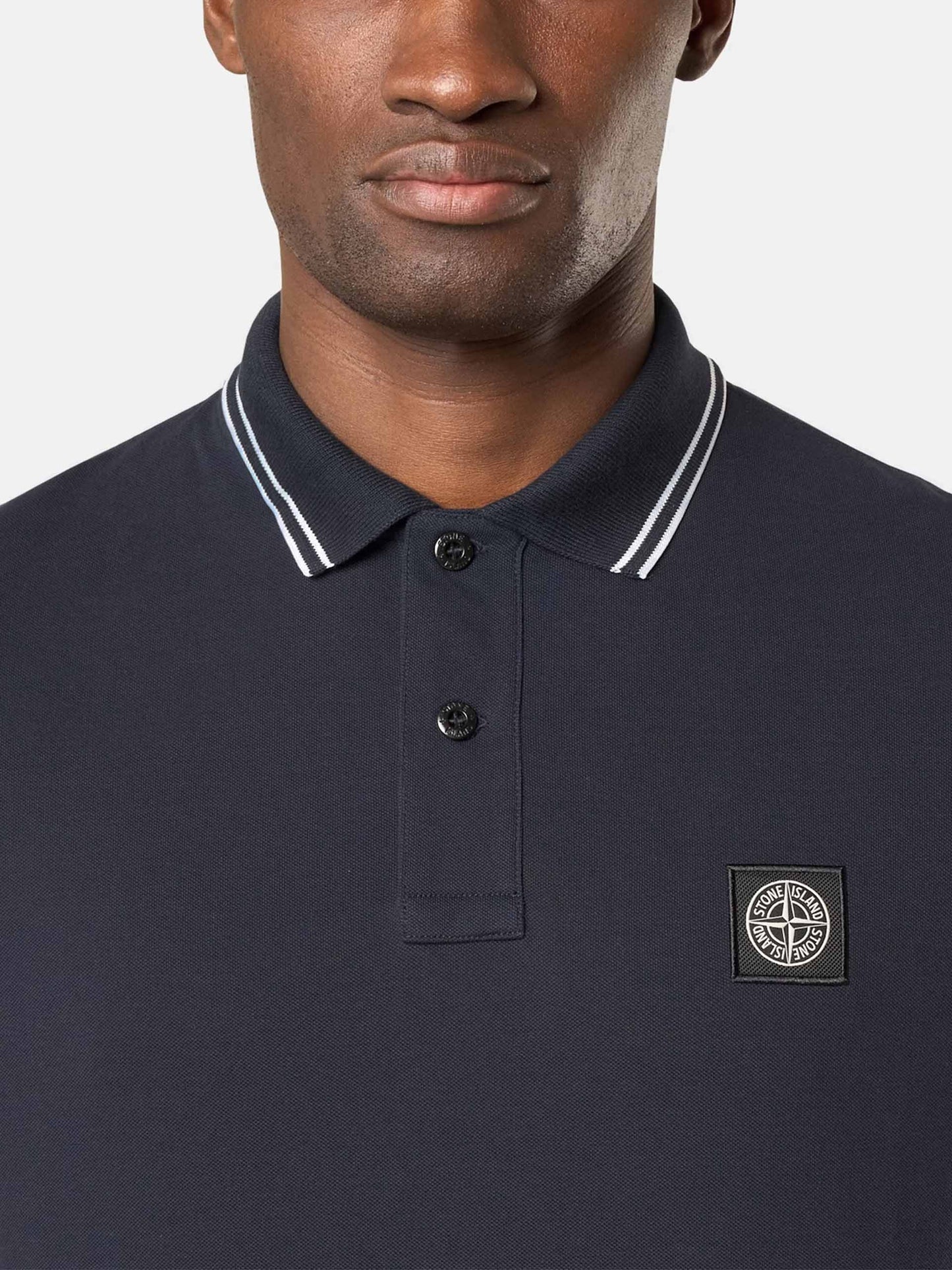 STONE ISLAND - Poloshirt mit Kompass-Patch für Herren in Navyblau - Navy blue