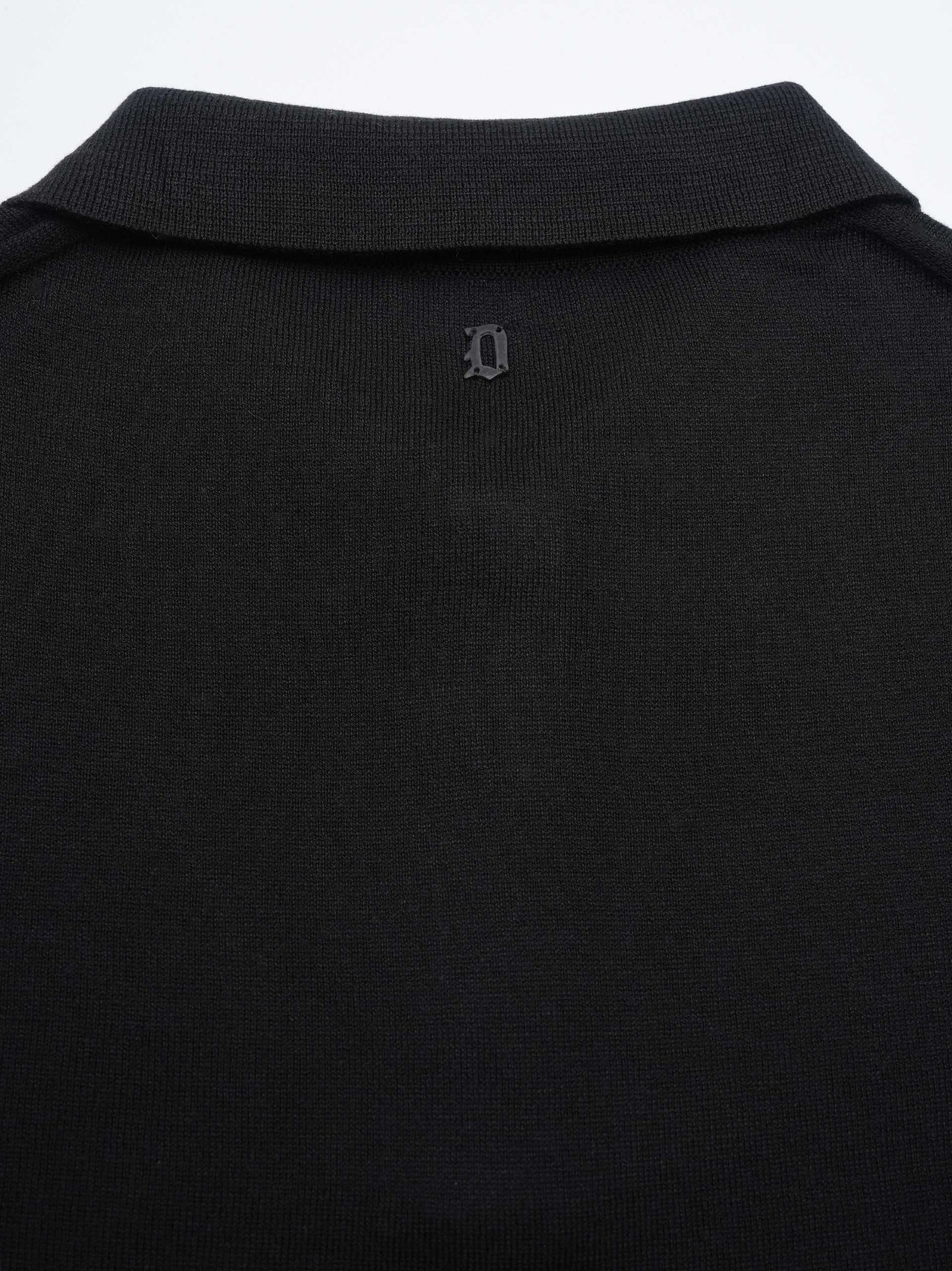 DONDUP - Strickpolo aus Seiden-Mix für Herren Schwarz - Black