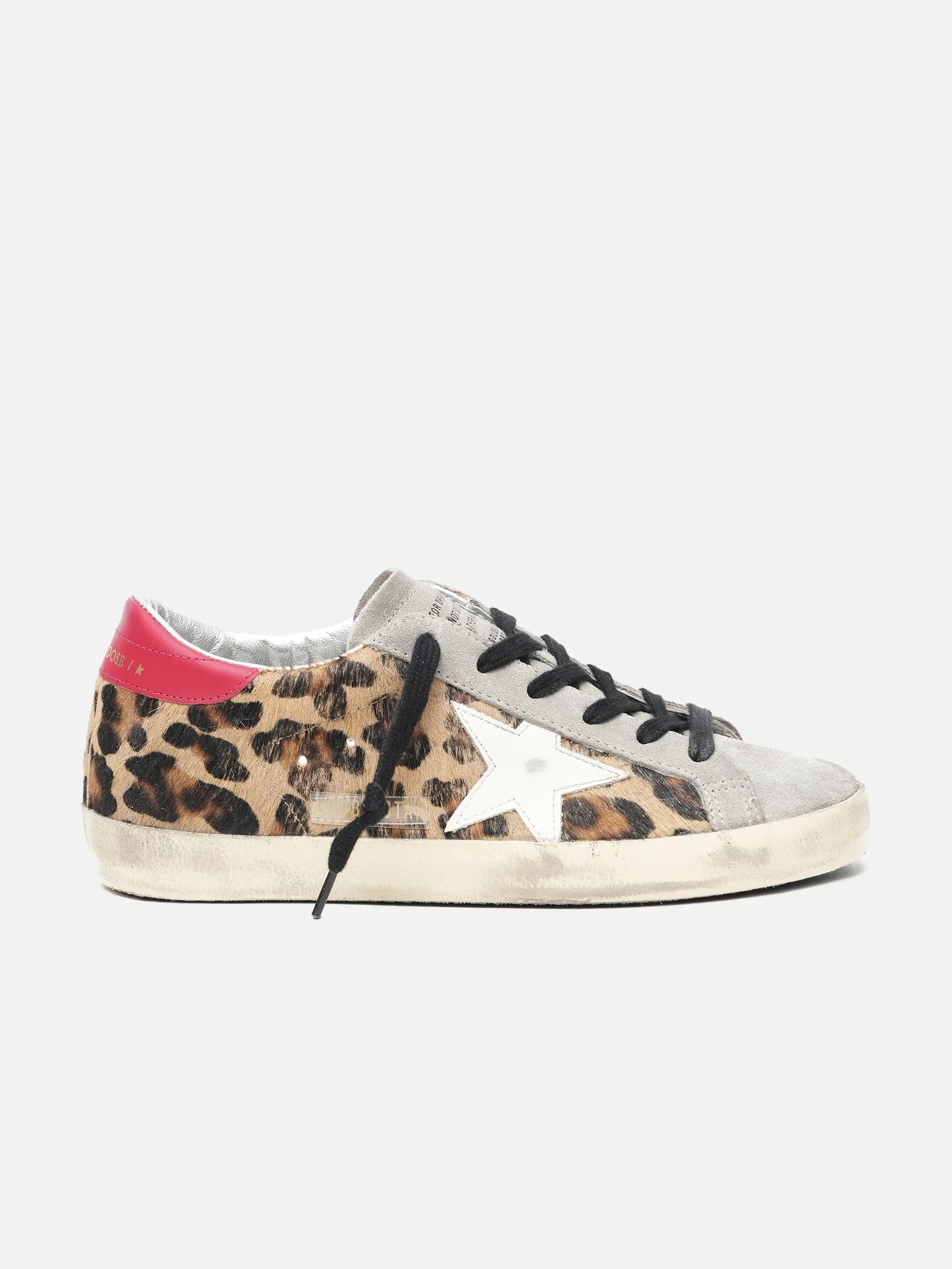 GOLDEN GOOSE - Super-Star sneakers with leo print for women – NEW 