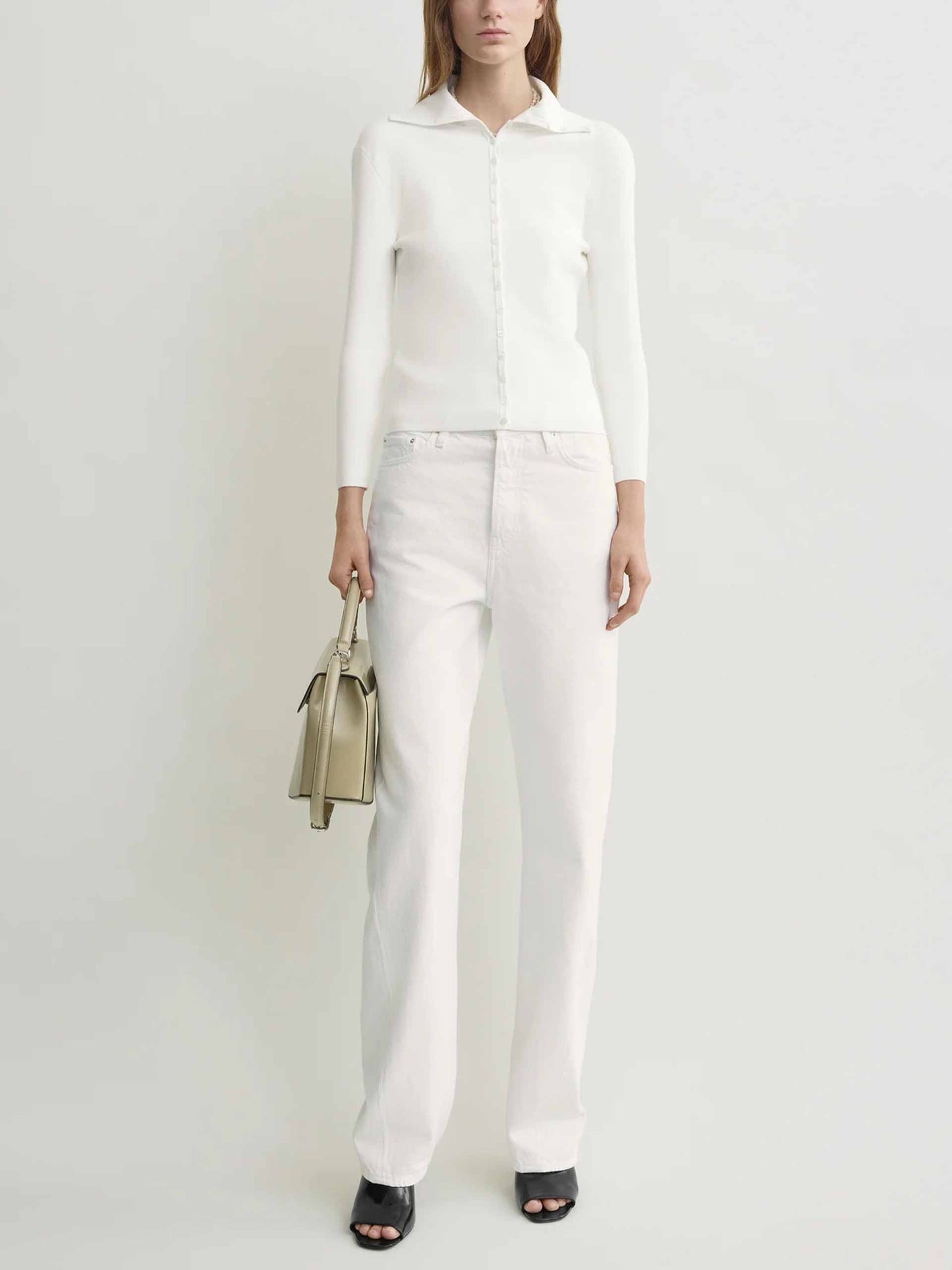 TOTEME - Polo-Cardigan aus Viskose-Mix für Damen Weiß - White