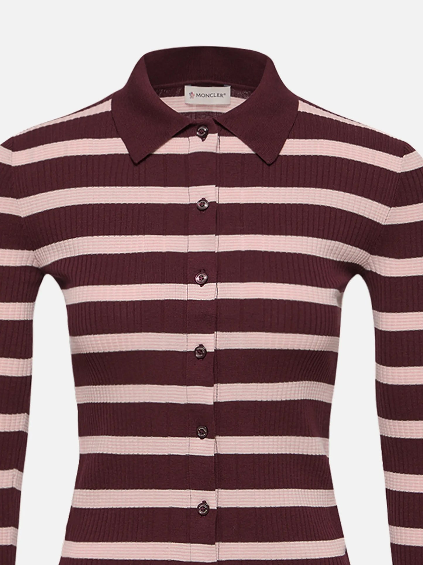 MONCLER - Gestreifter Polo-Cardigan für Damen
