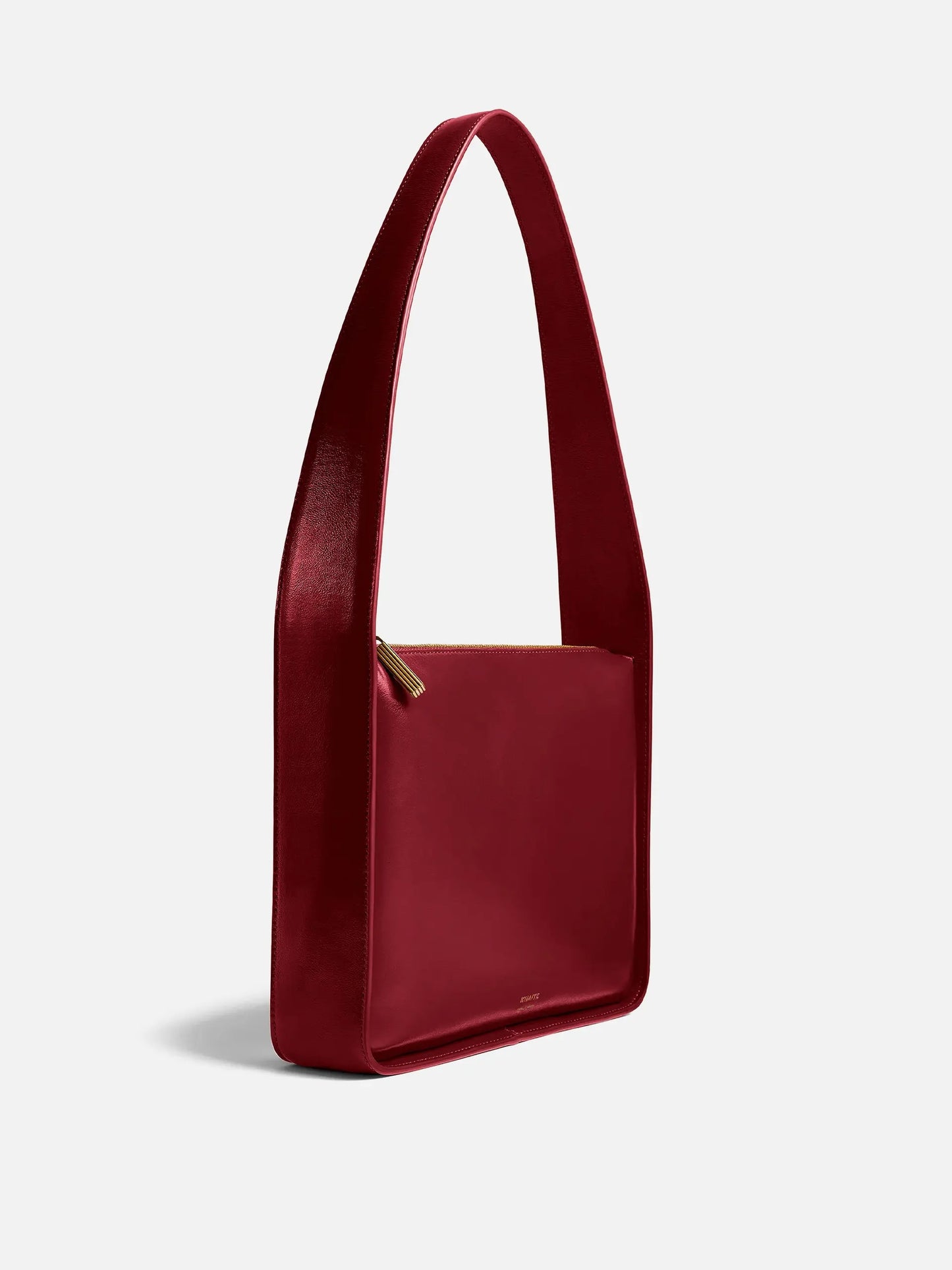 KHAITE - Schultertasche Lori Squared aus Leder Rot - Red Oxblood