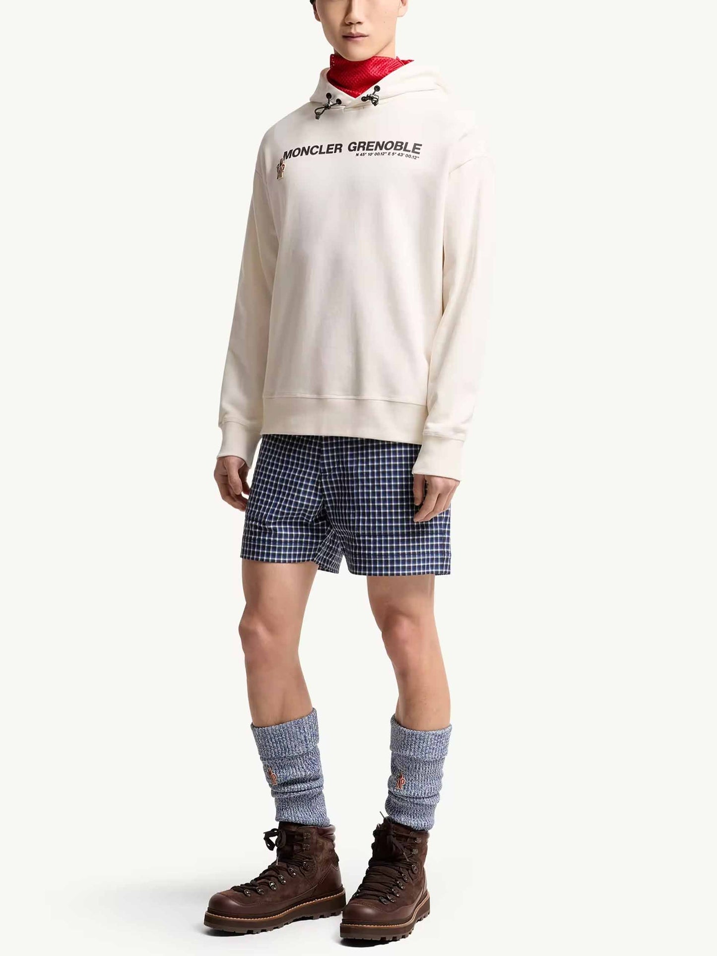 Cotton logo hoodie for men