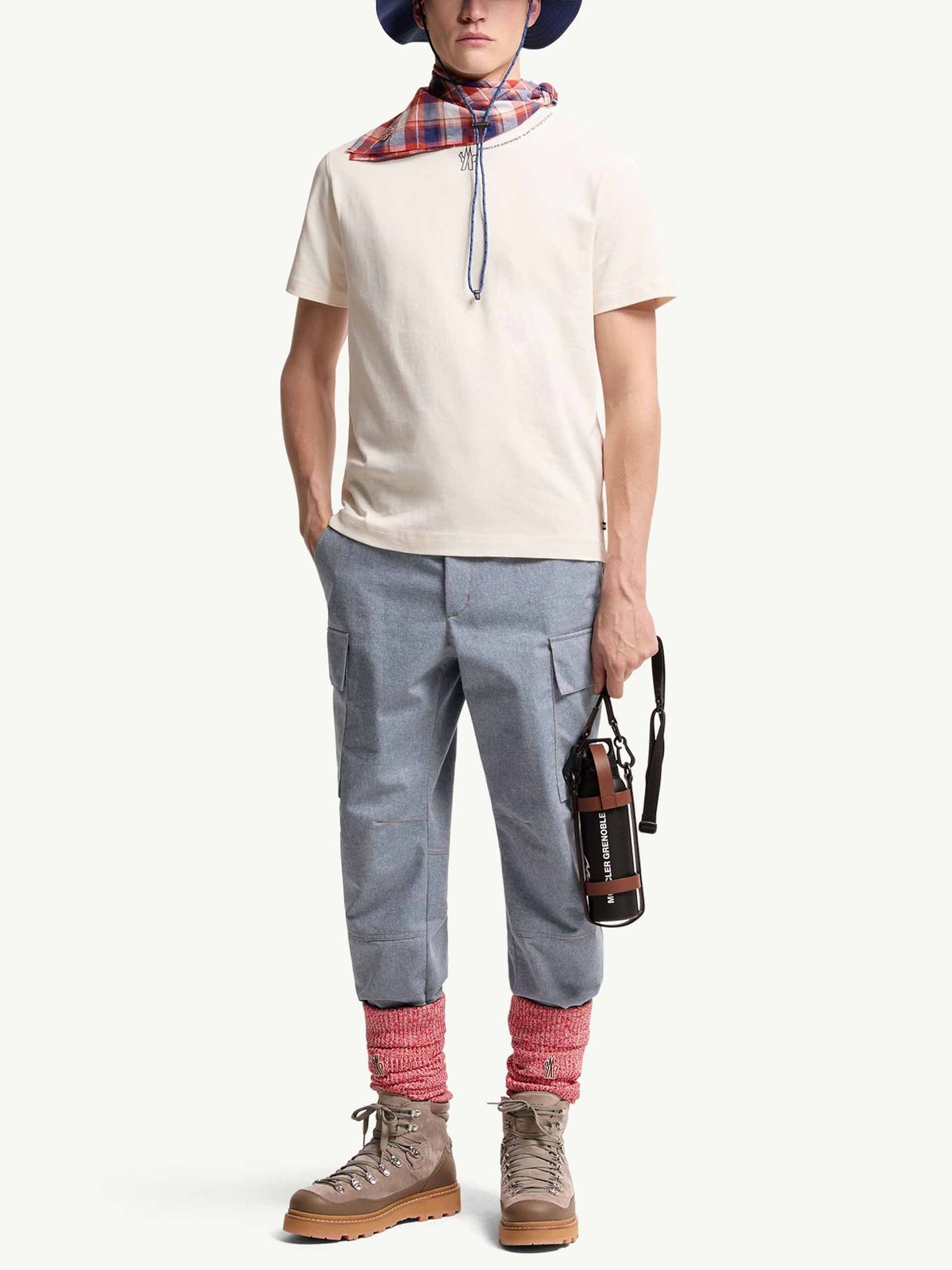 Cotton T-shirt with logo for men