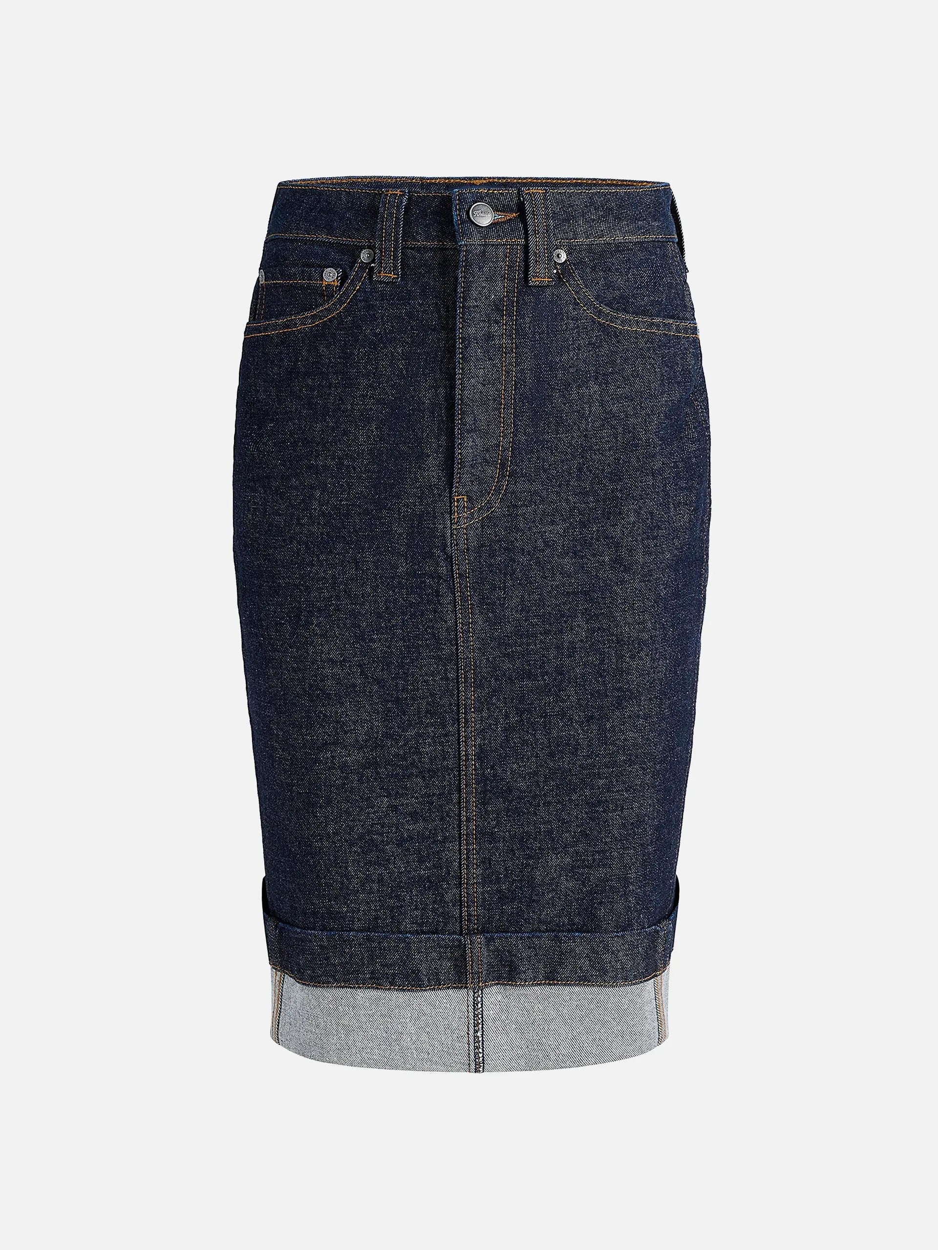 KHAITE - Kendra denim pencil skirt for women – NEW TAKE FIVE