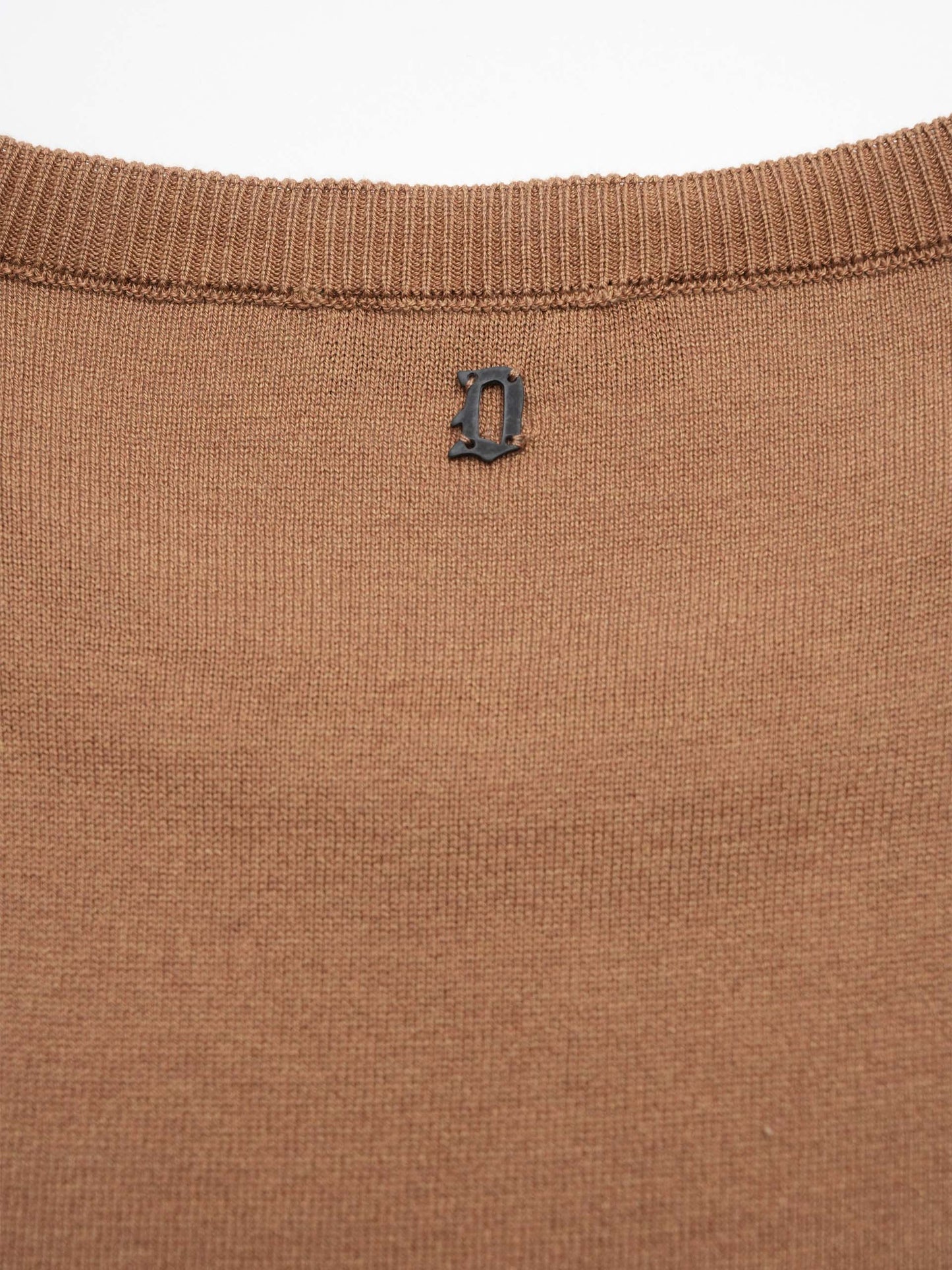 DONDUP - Strick-T-Shirt aus Seiden-Mix für Herren Braun - Brown