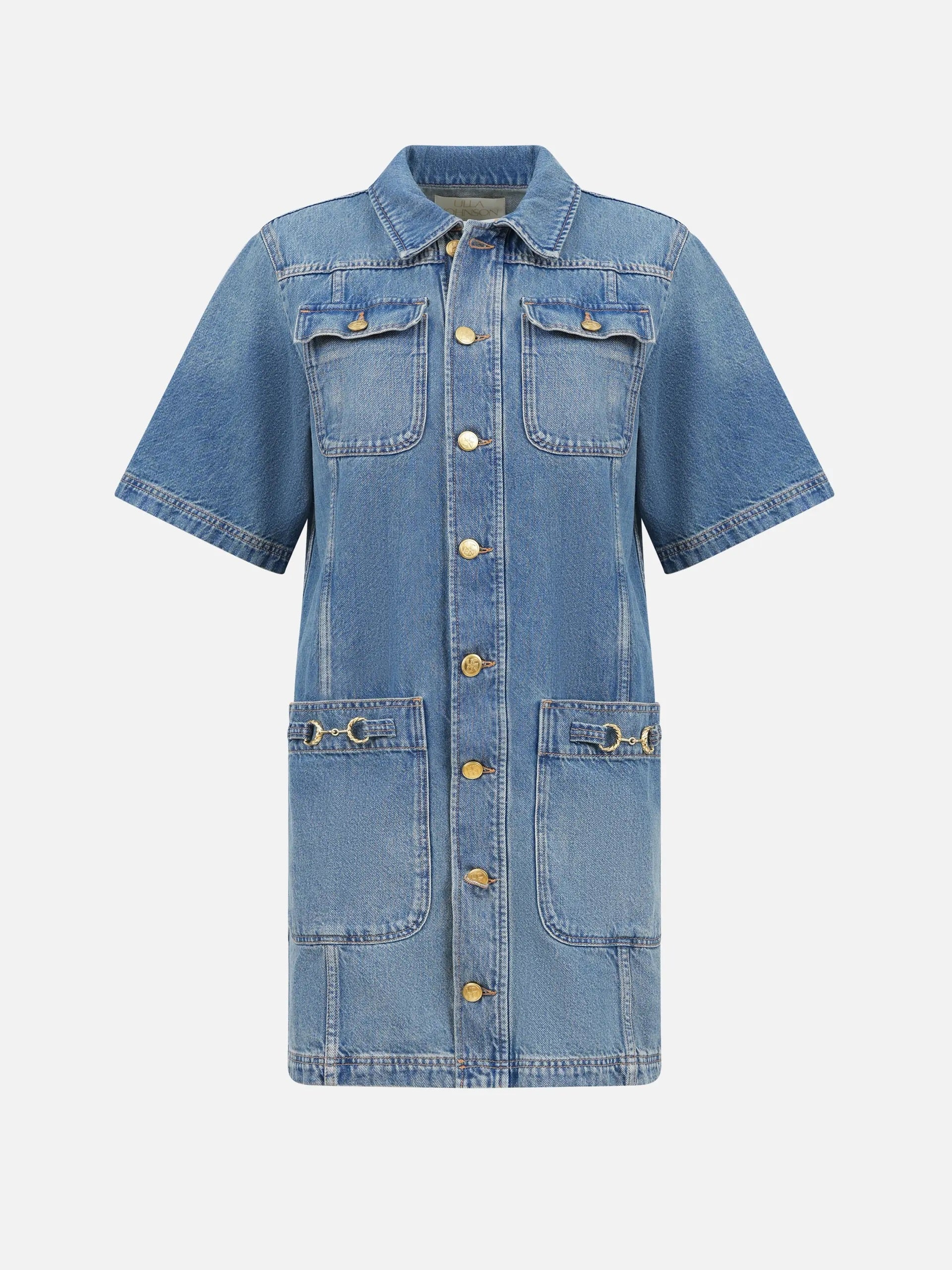 ulla johnson devi denim dress ULLA JOHNSON