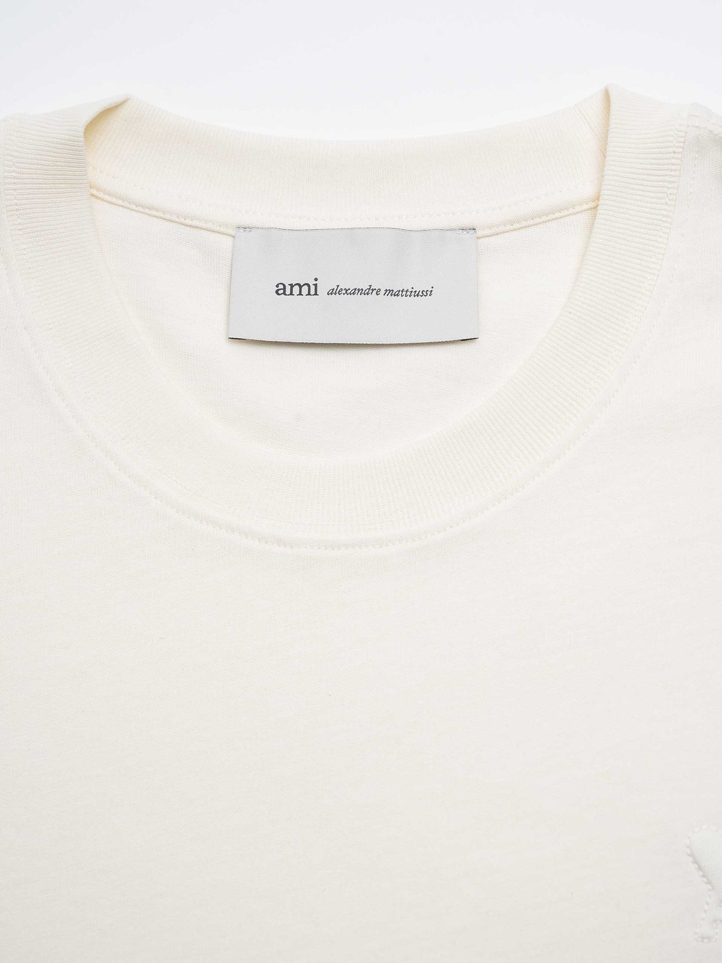 AMI PARIS - Oversized-T-Shirt Ami De Coeur aus Baumwolle Creme - Cream