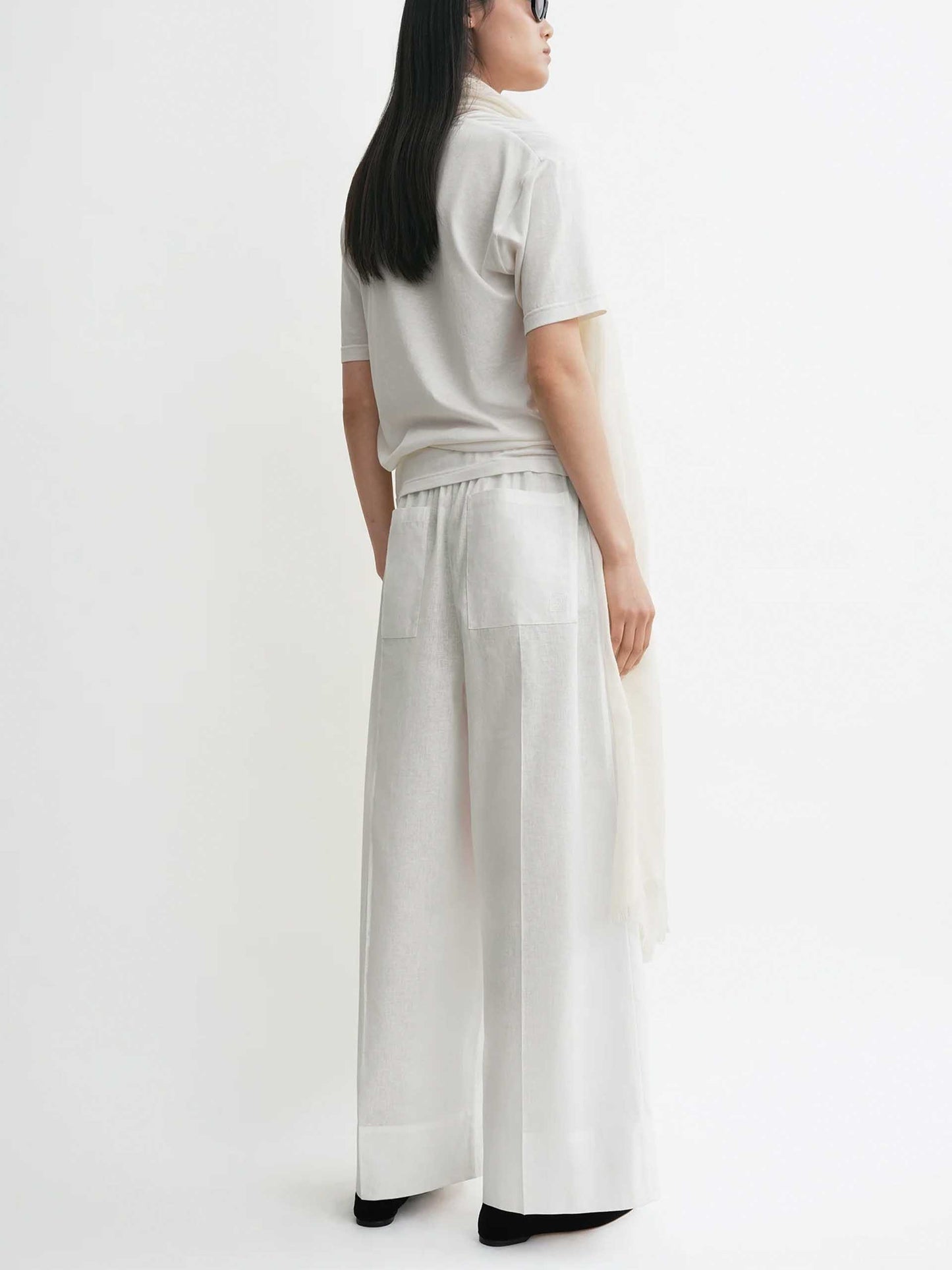 TOTEME - Leinenhose Wide summer trousers Weiß - White