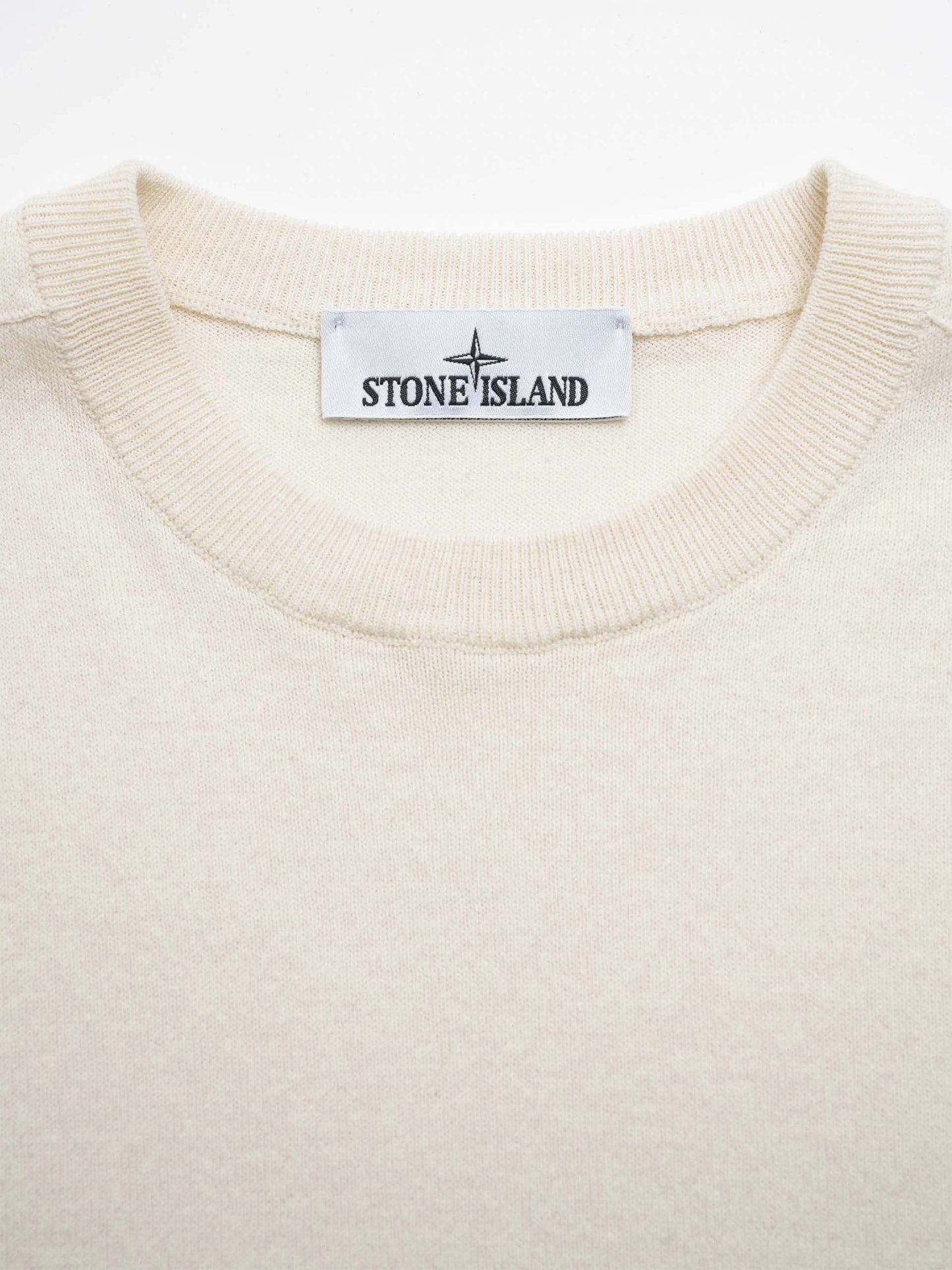 STONE ISLAND - Strickpullover aus Bio-Baumwolle für Herren Ecru