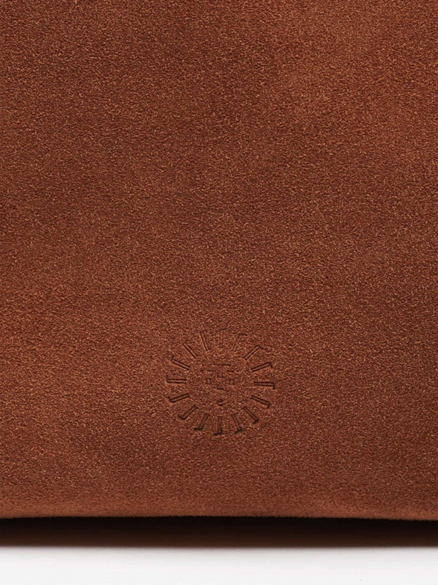 LIFFNER - Tote Bag Paper aus Veloursleder Cognac Braun Brown Saddle