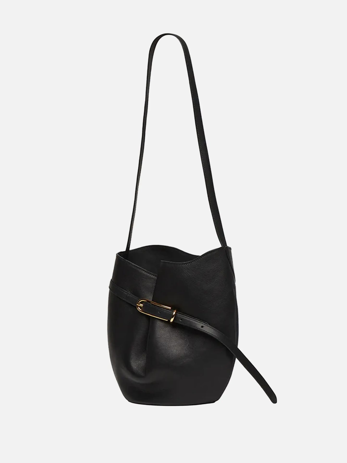 LIFFNER - Bucket Bag Medium aus Leder Schwarz - Black