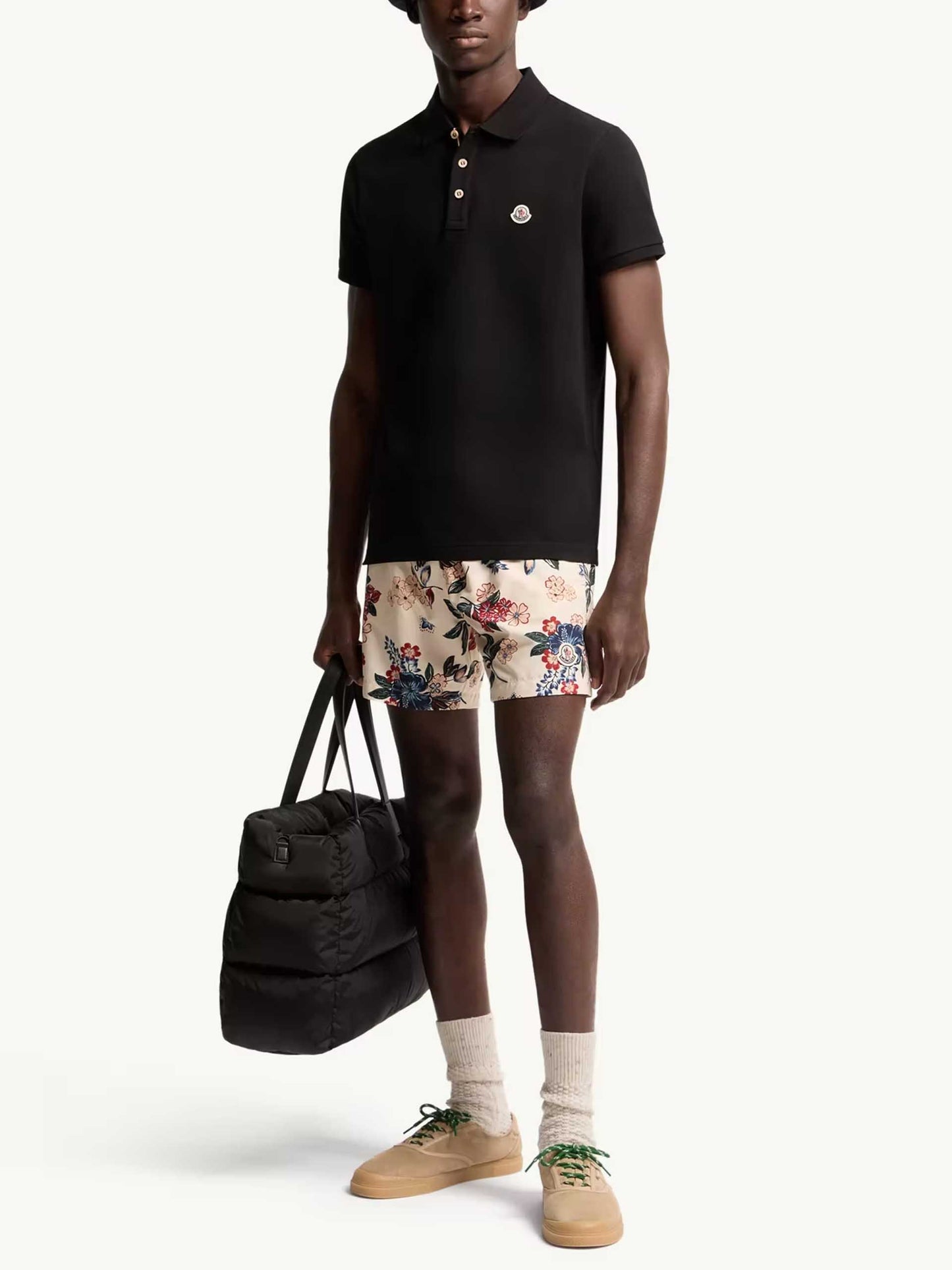 MONCLER - Poloshirt mit Logo-Patch für Herren Schwarz - Black