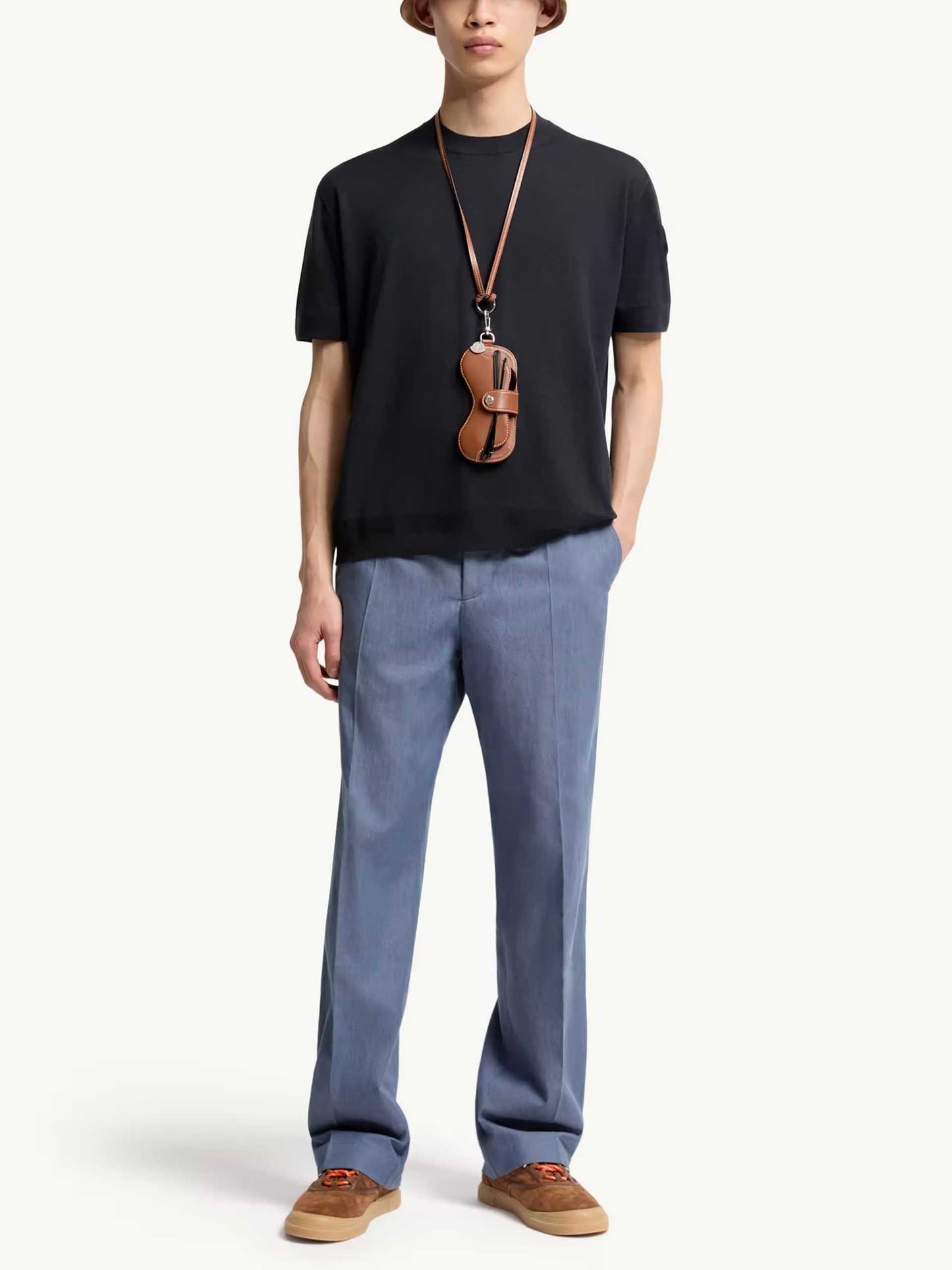 MONCLER - Strick-T-Shirt aus Seiden-Mix für Herren