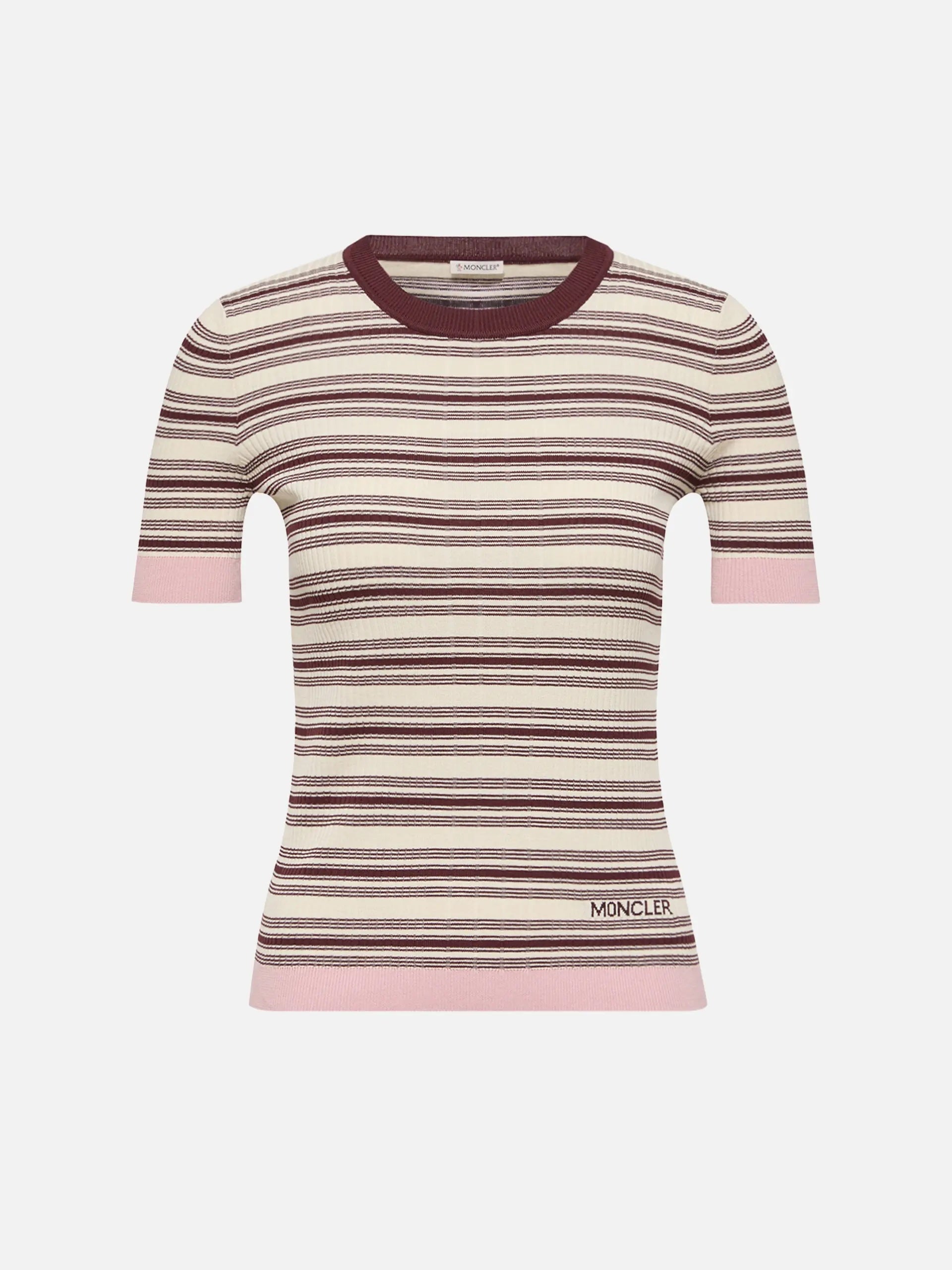 MONCLER - Striped knit T-shirt for women – NEW TAKE FIVE