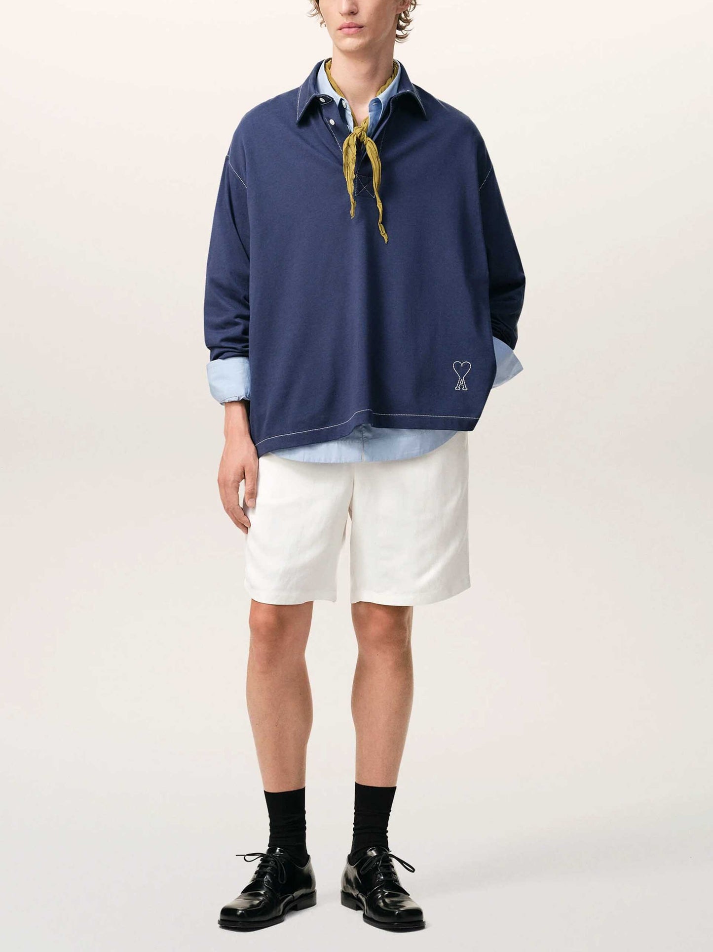 AMI PARIS - Shorts aus Leinen-Mix für Herren Weiß - White