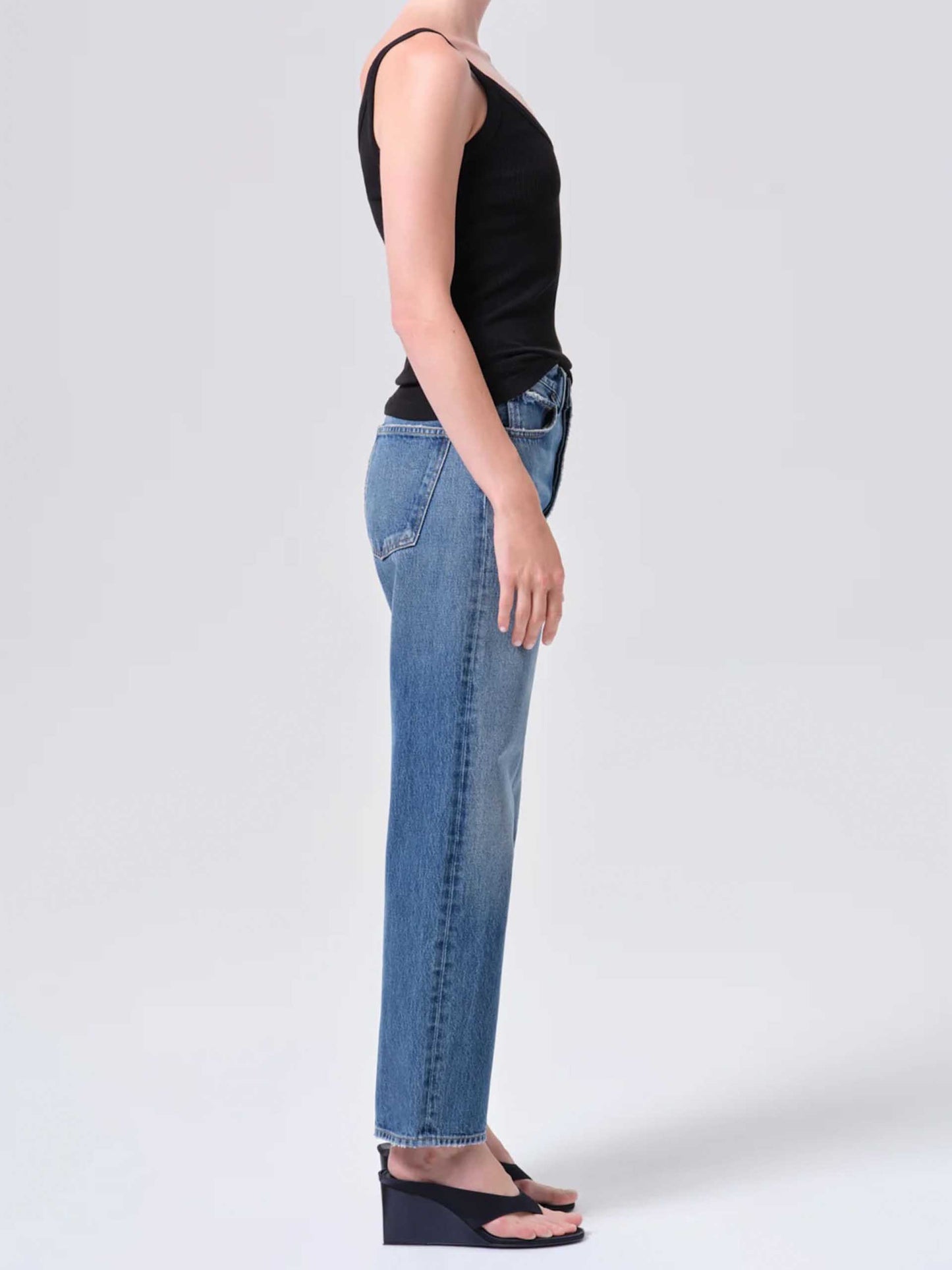 AGOLDE - 90's Mid-Rise Straight Jeans für Damen Blau - Blue
