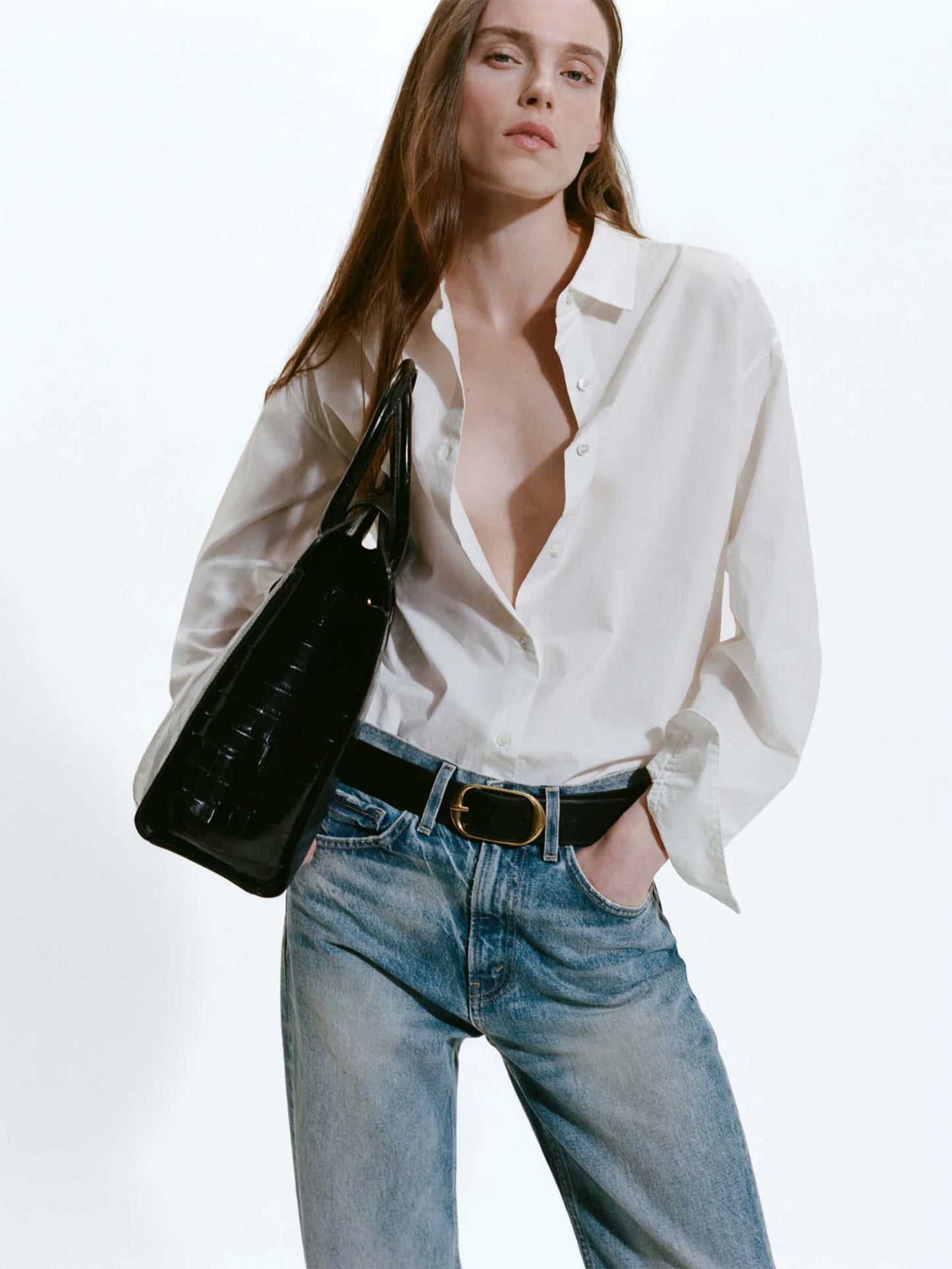 NILI LOTAN - Straight Jeans Mitchell für Damen Indigoblau - Summer Wash
