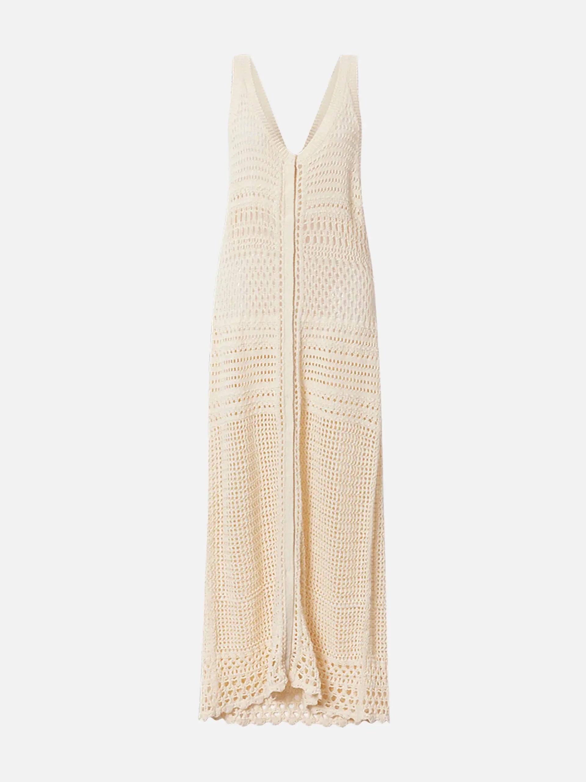 mirror palais brown beaded dress TALK ABOUT ME CROCHET MAXI DRESS – AKIRA main image 1