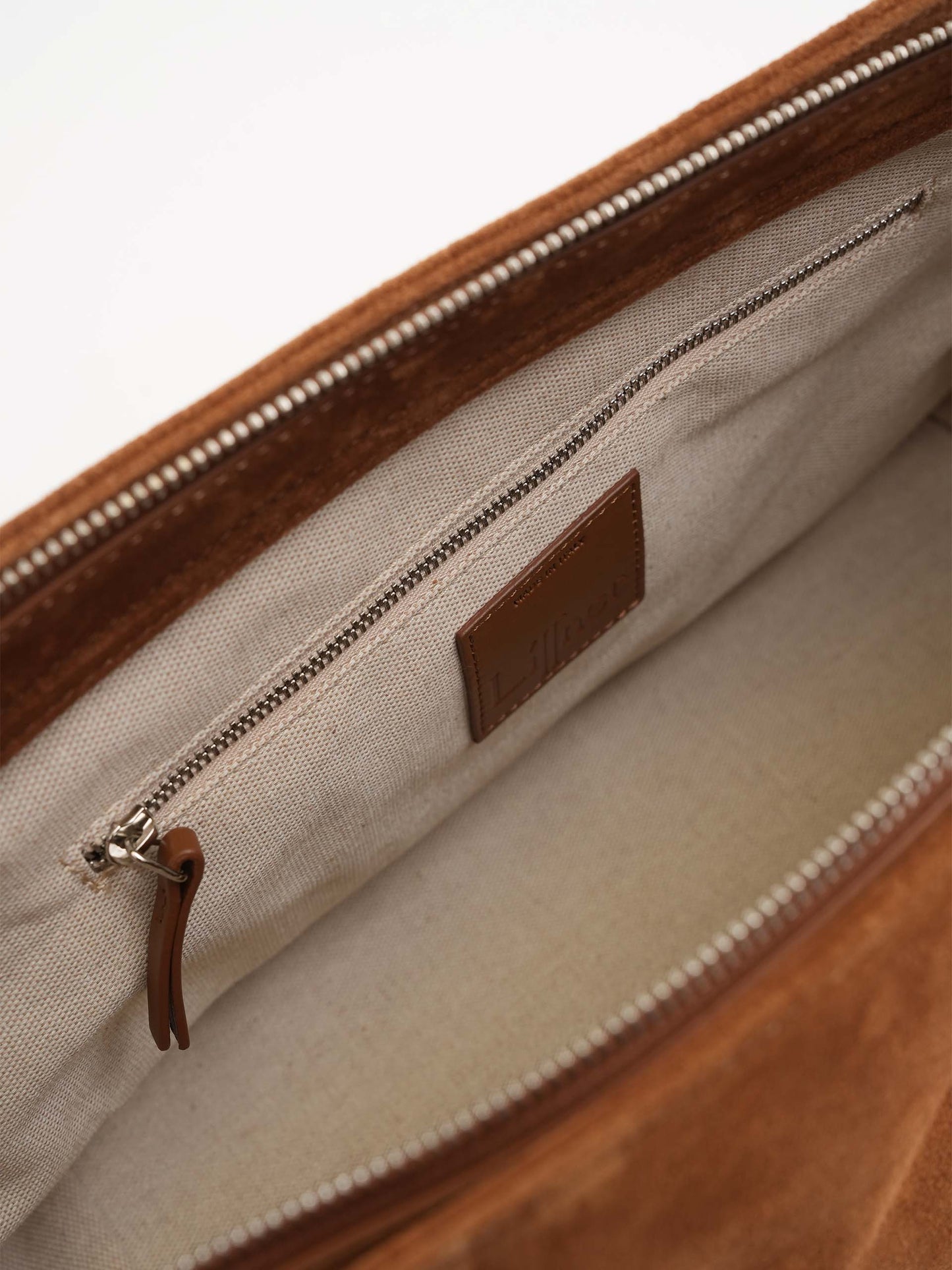 LIFFNER - Tote Bag Sprout Midi aus Veloursleder Cognacbraun - Saddle Brown