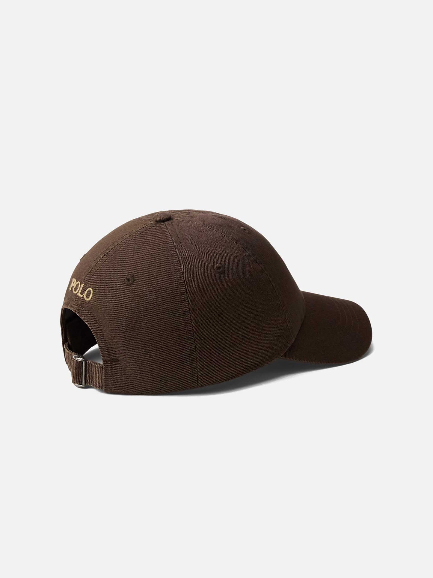 POLO RALPH LAUREN - Baseball-Cap aus Baumwollchino Dunkelbraun - Dark brown