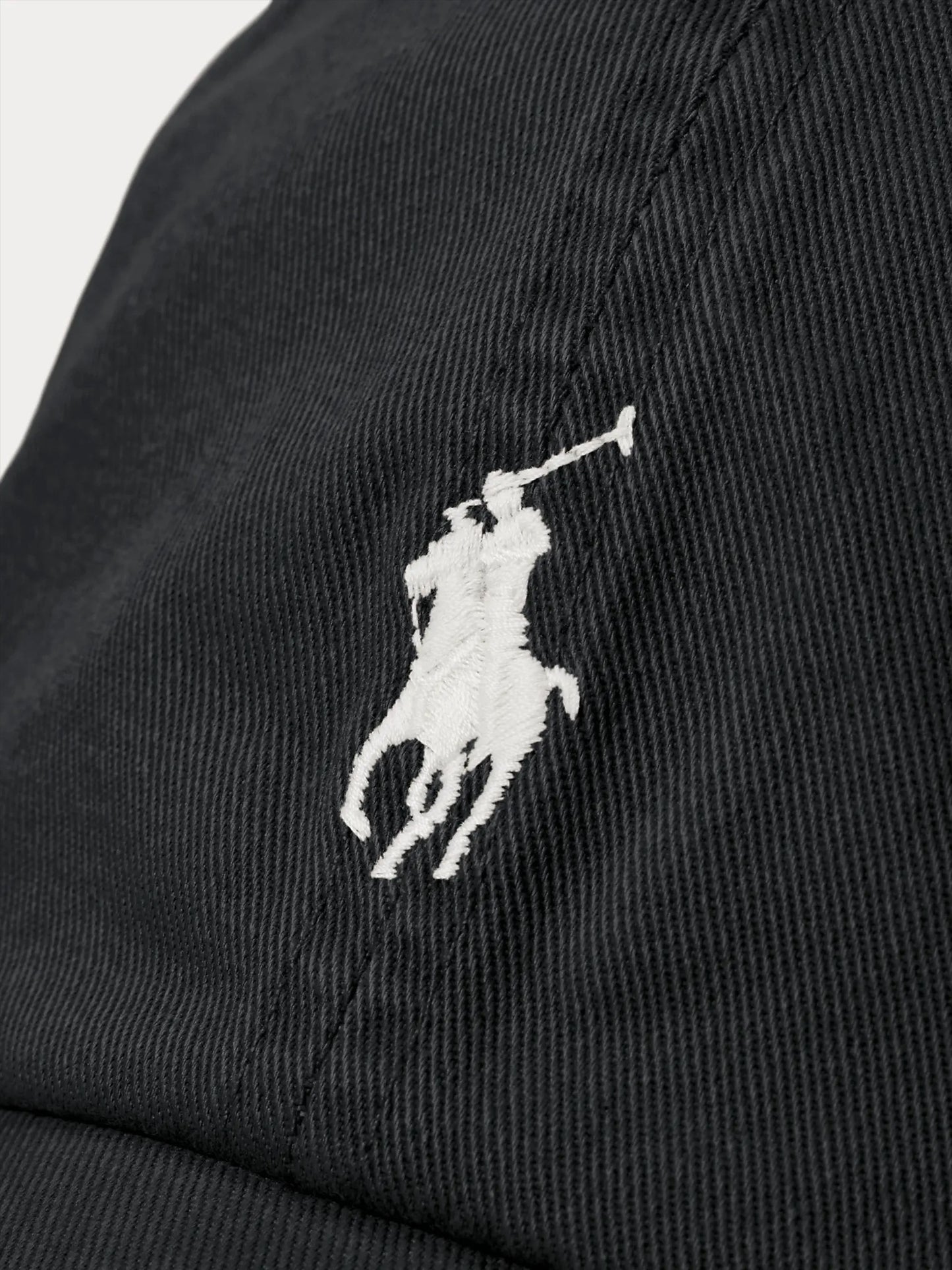 POLO RALPH LAUREN - Baseball-Cap aus Baumwollchino Schwarz - Black