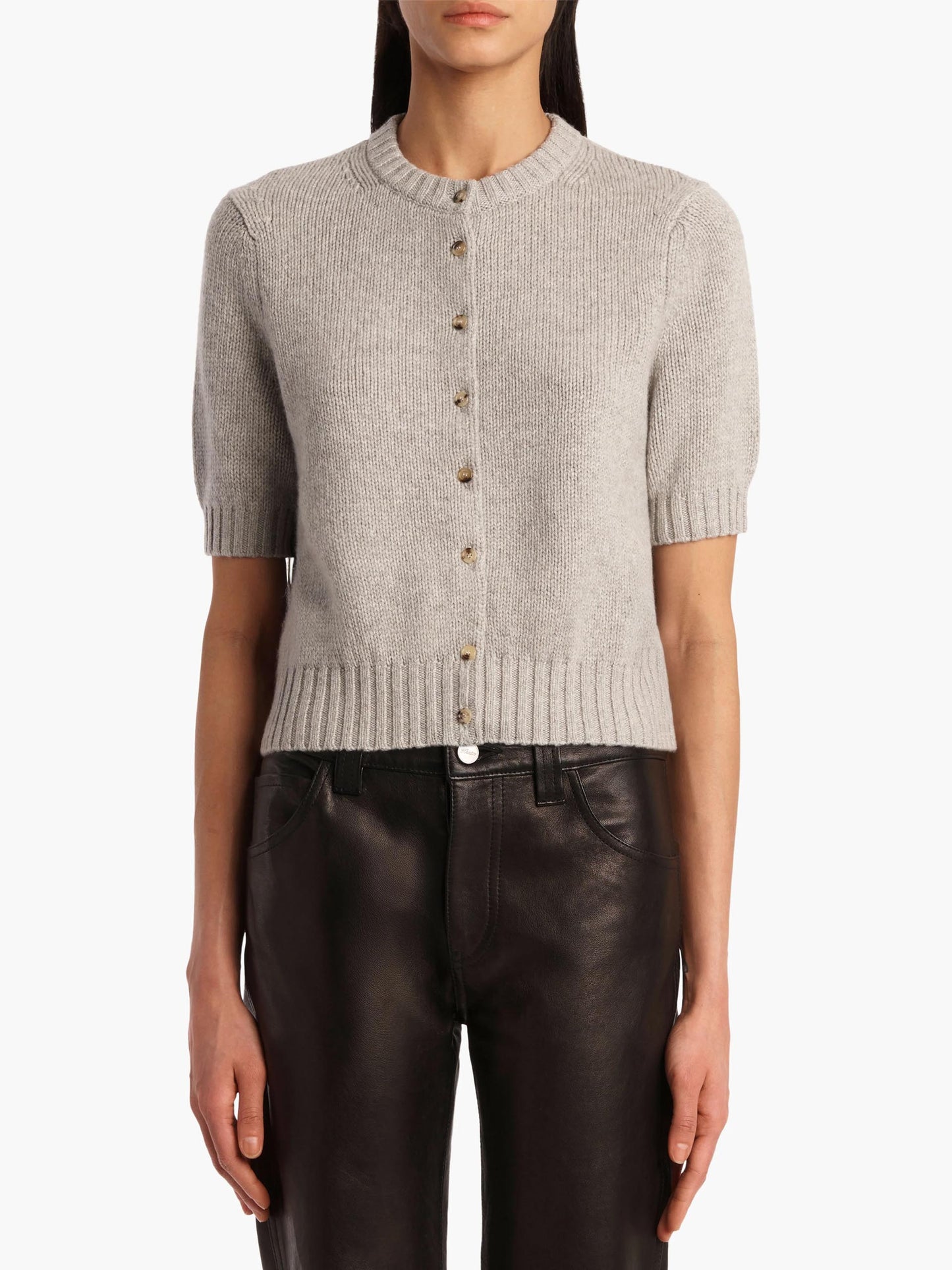 KHAITE - Kurzarm-Cardigan Nora aus Kaschmir für Damen