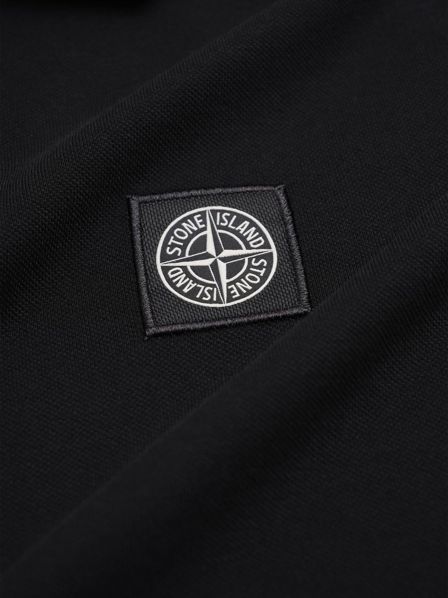 Stone Island – Poloshirt mit Kompass-Patch für Herren Schwarz - Black