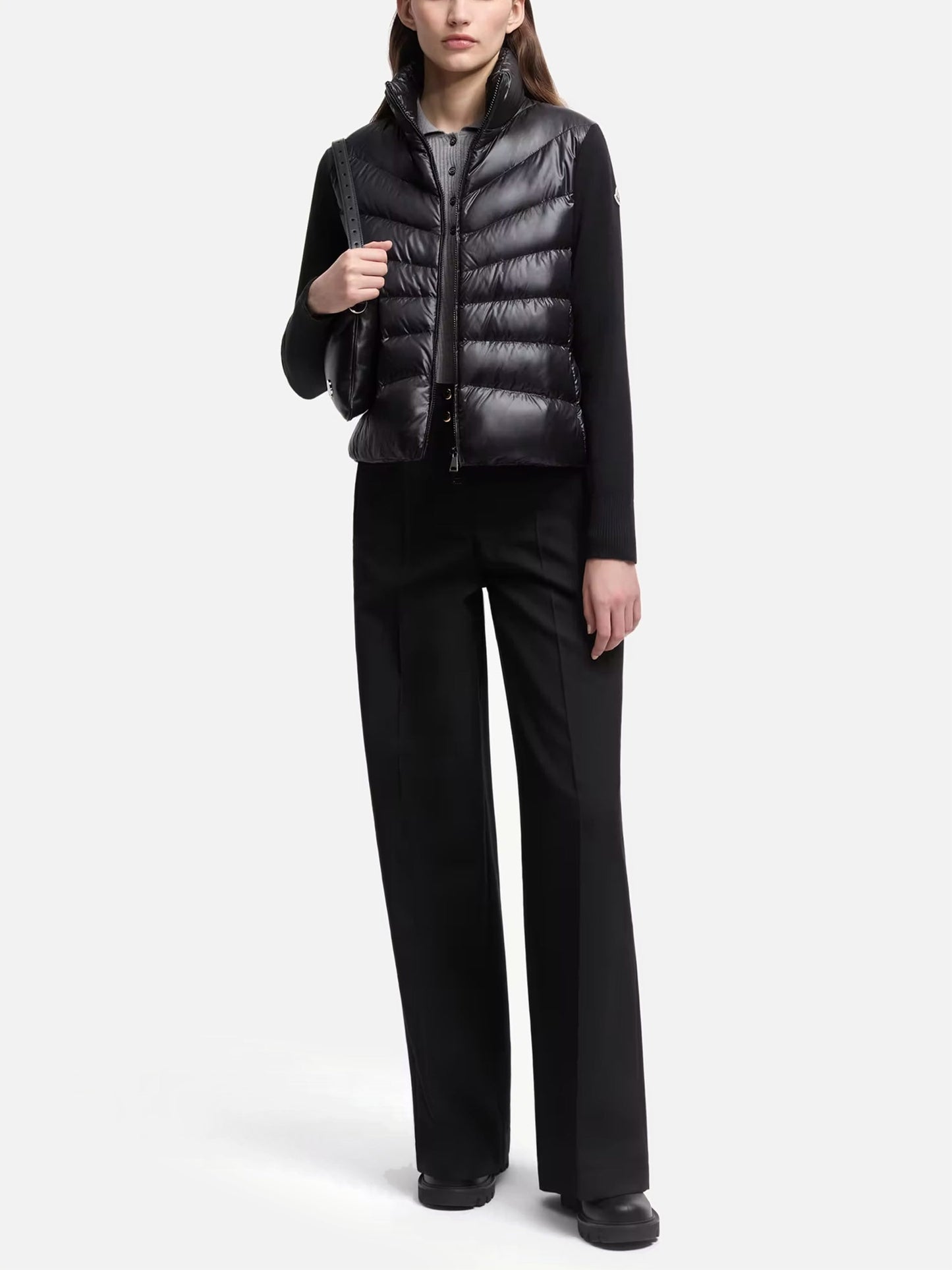 MONCLER - Daunen-Strickjacke aus Wolle für Damen