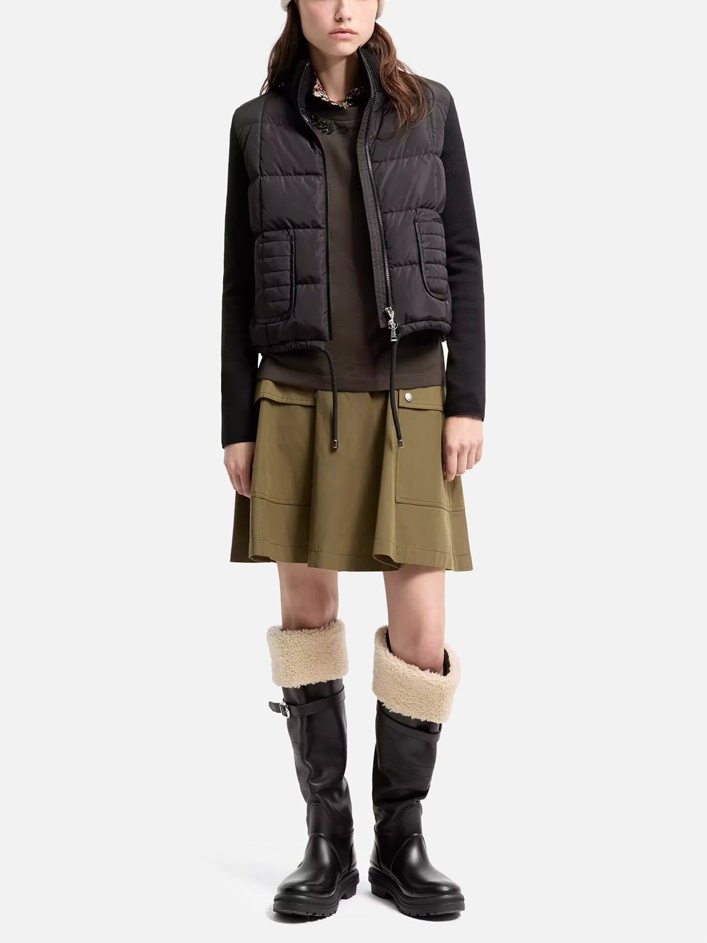 MONCLER - Wattierte Woll-Strickjacke für Damen