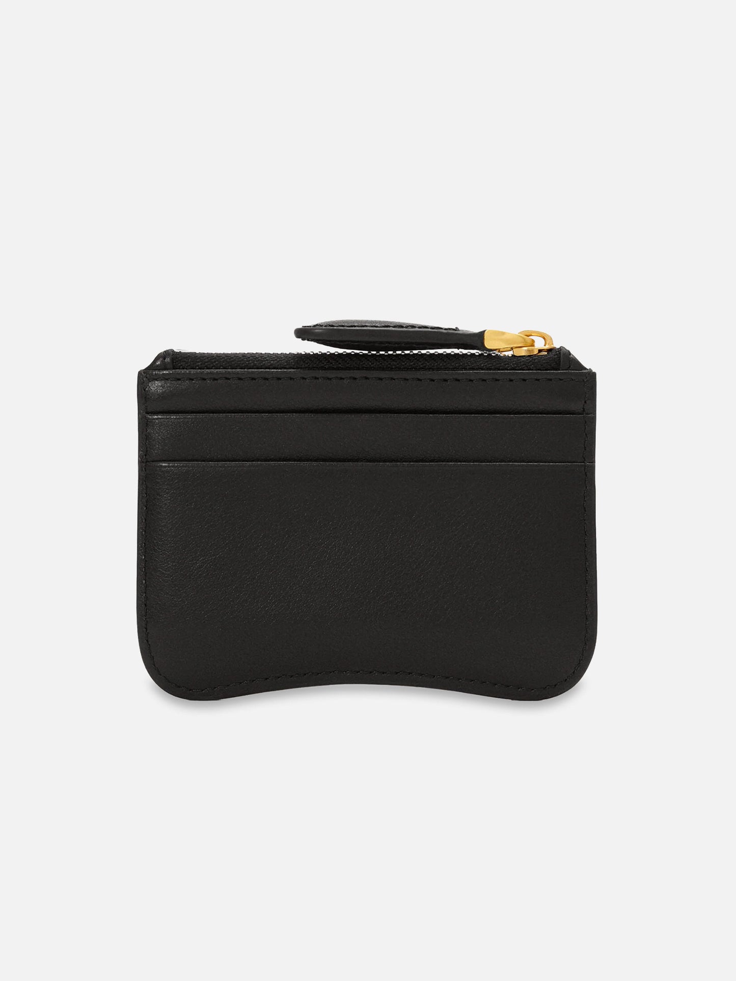 Ami paris Cardholder Paris aus Leder mit Reißverschluss Schwarz / Gold