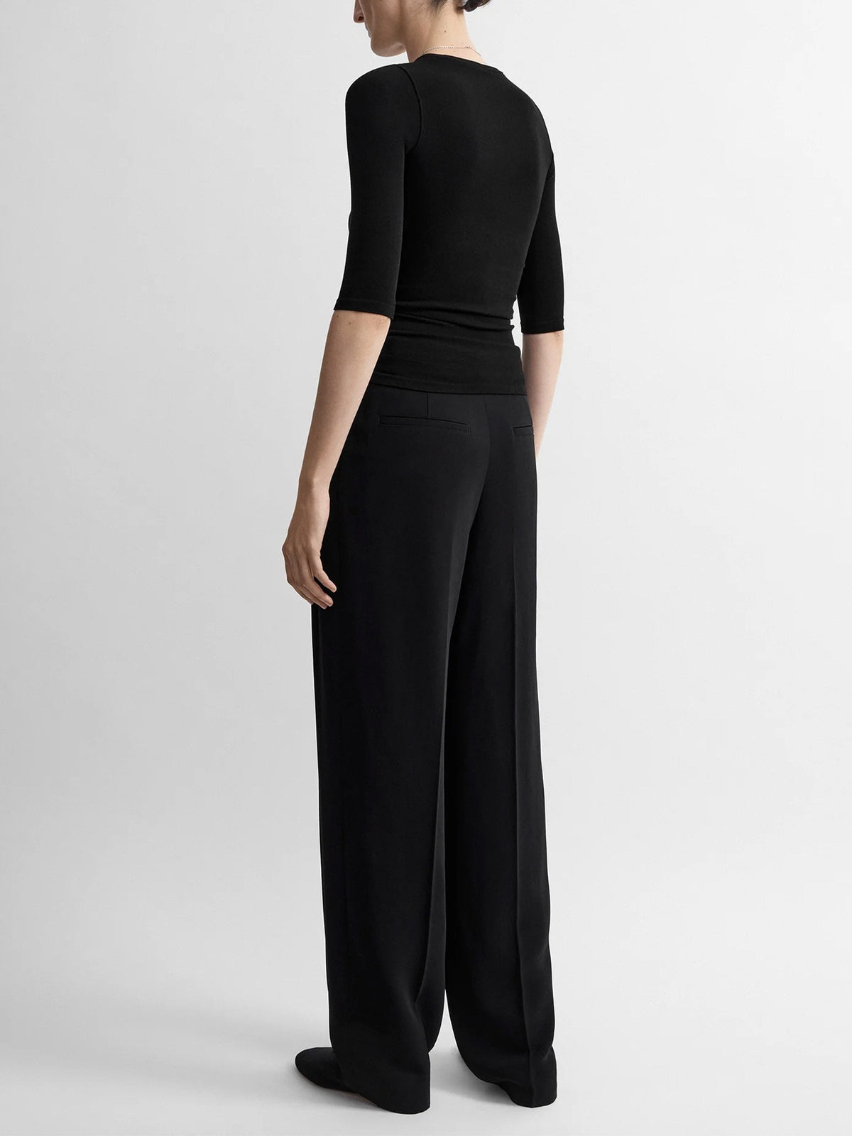 Toteme Hose mit doppelten Bundfalten für Damen Schwarz