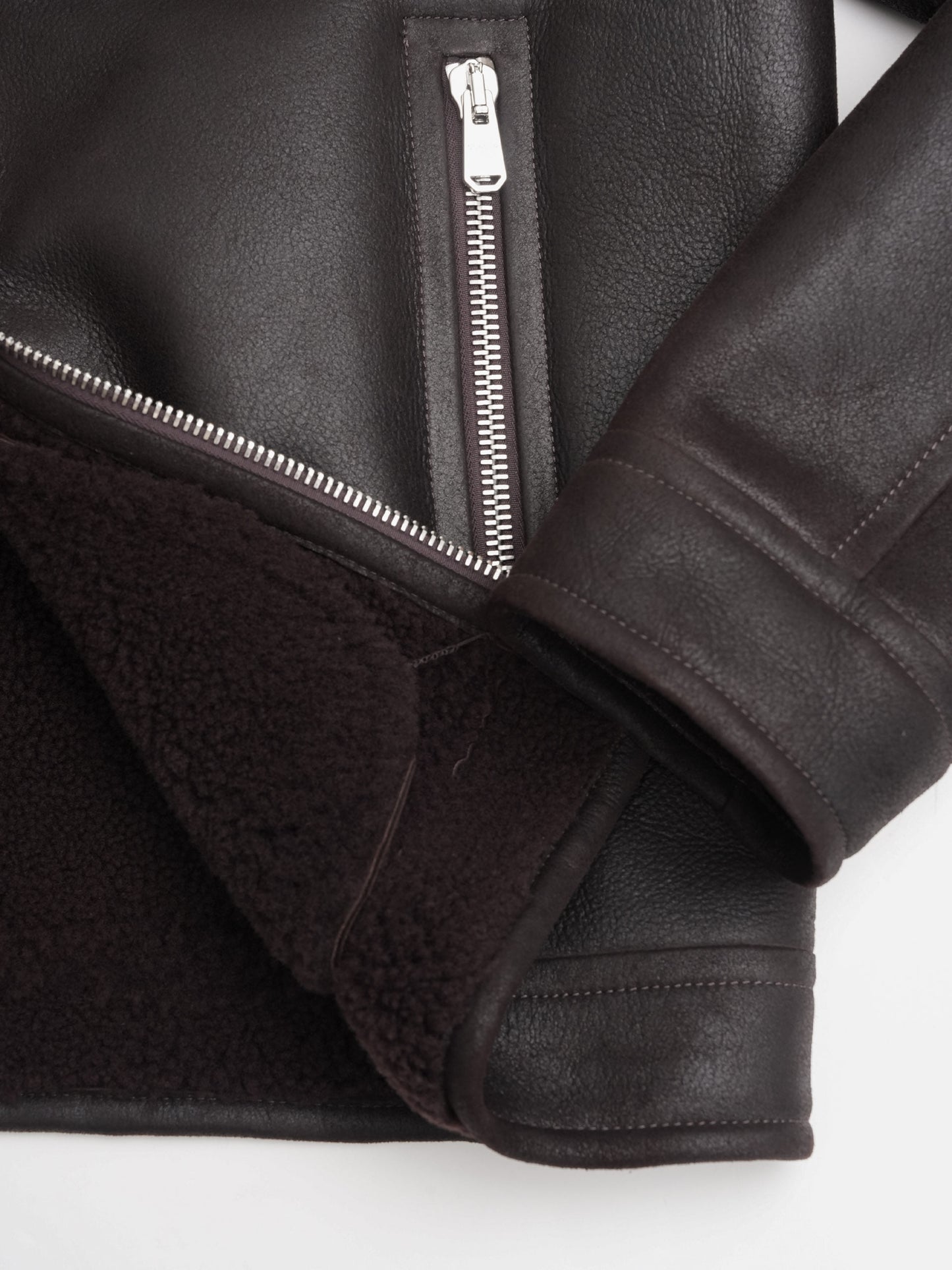 Shearling-Jacke mit Fellkragen für Herren