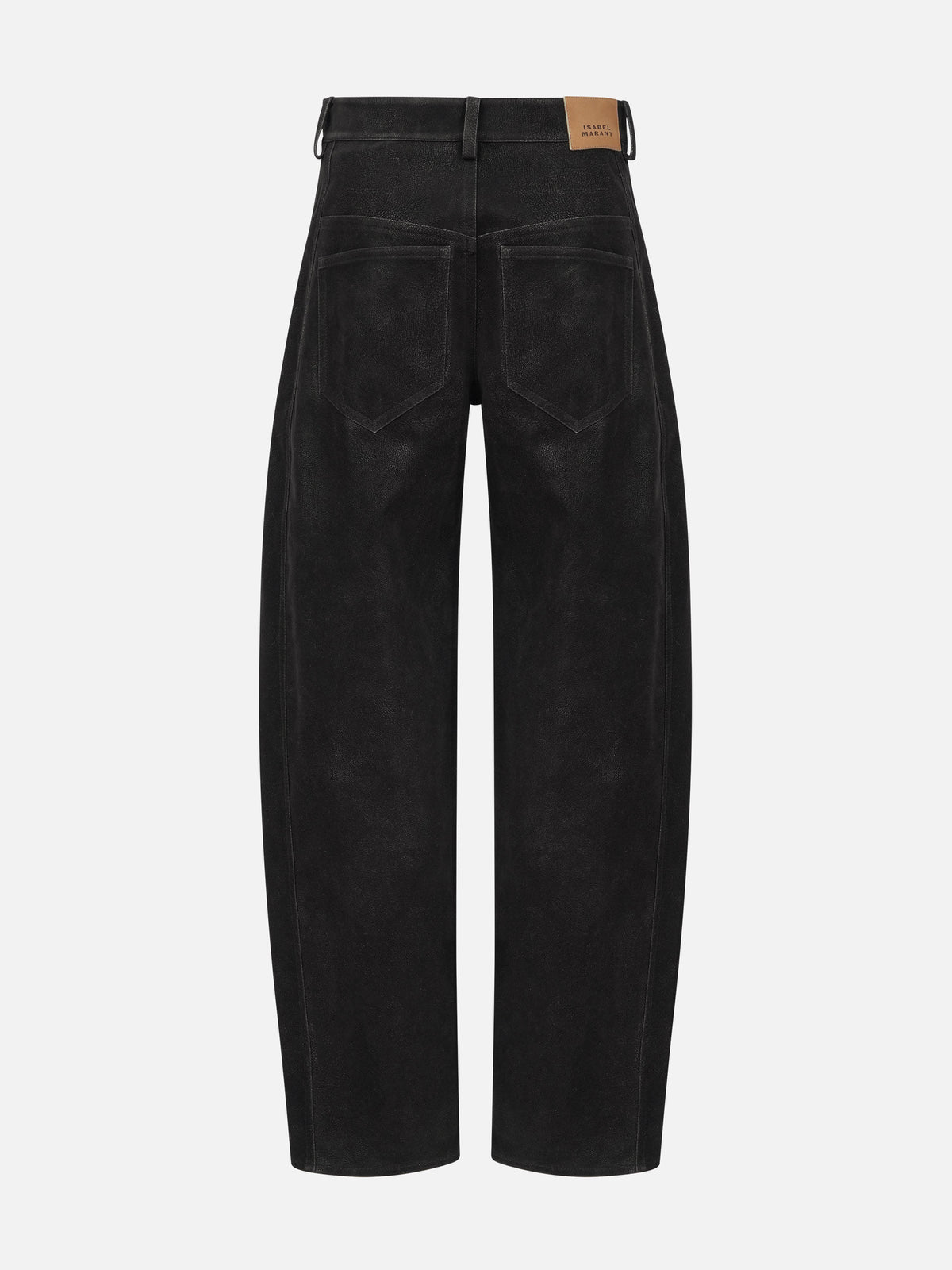 Marant etoile Barrel-Leg Hose Belky aus Lederimitat für Damen Schwarz