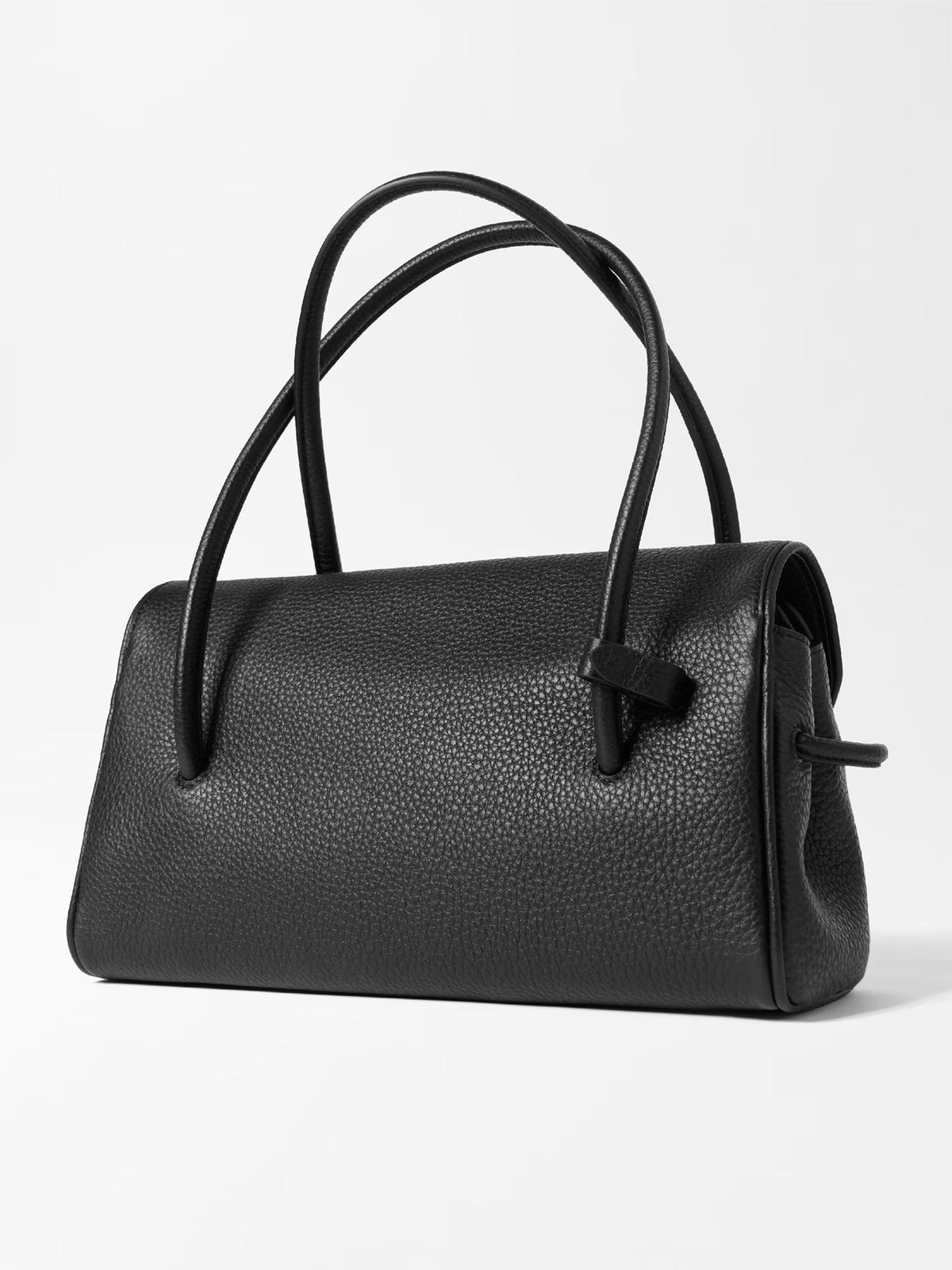 Jacquemus Schultertasche Turismo Long aus Leder Schwarz