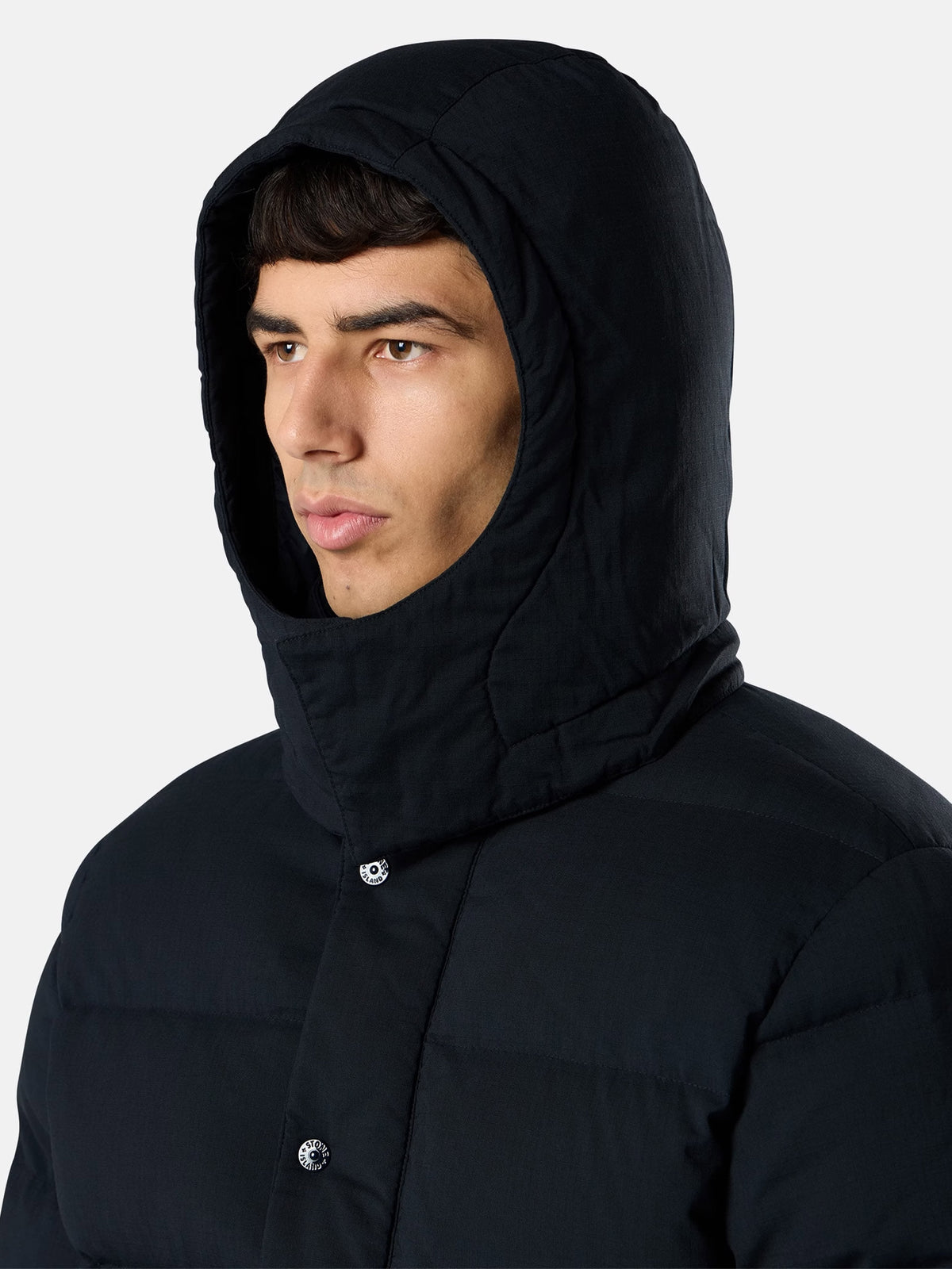 Stone island Daunenjacke Ghost aus Woll-Ripstop für Herren Navyblau