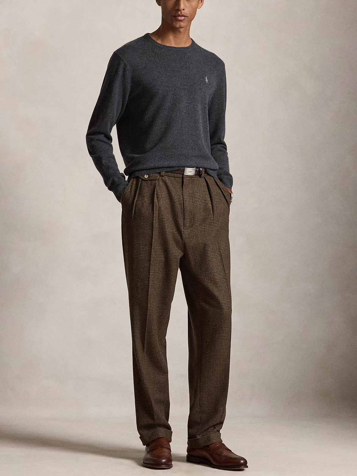 Polo ralph lauren Rundhalspullover aus Wolle für Herren Dunkelgrau - Dark Grey