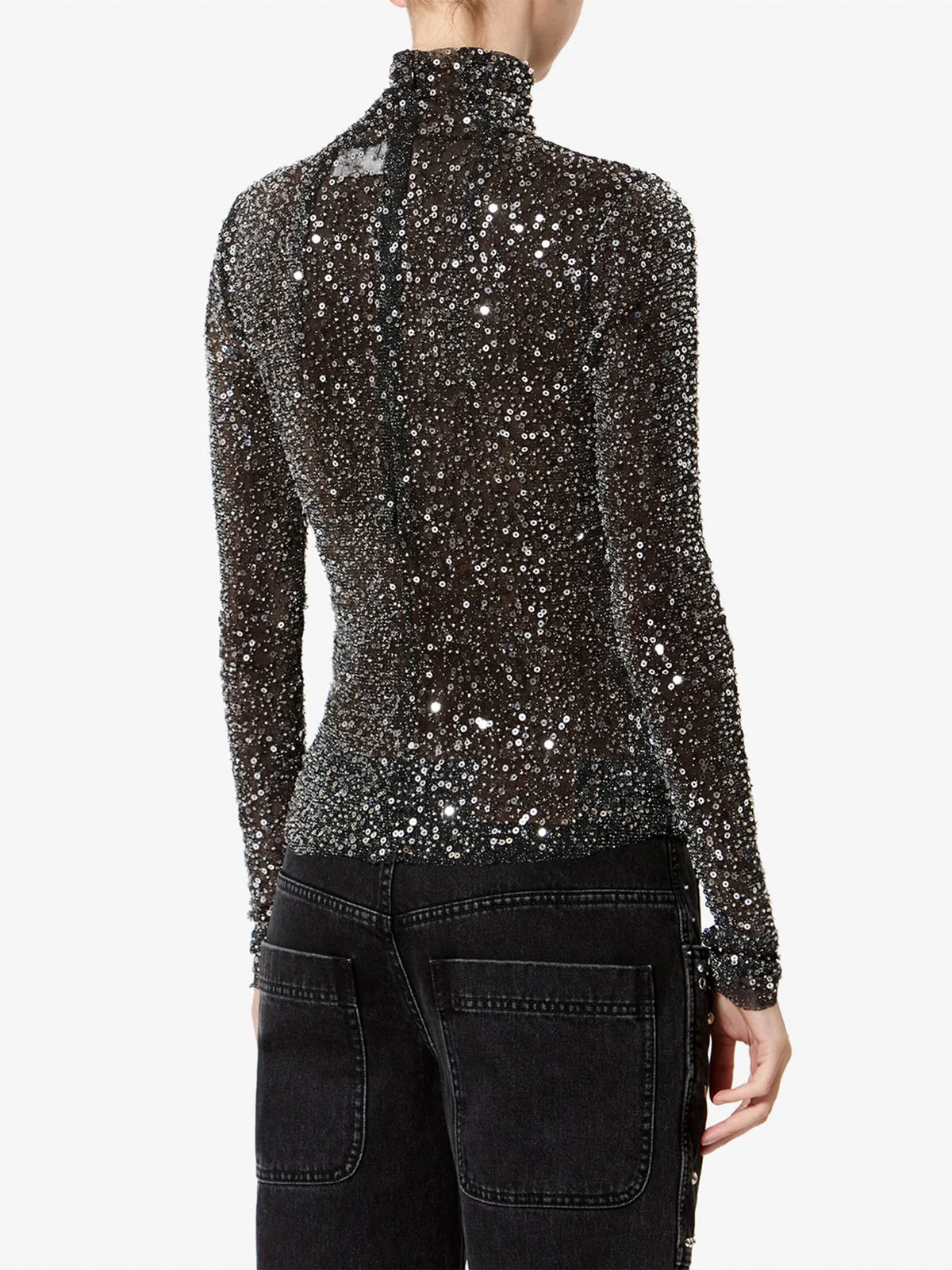 Marant etoile Top Lou mit Pailletten für Damen Schwarz