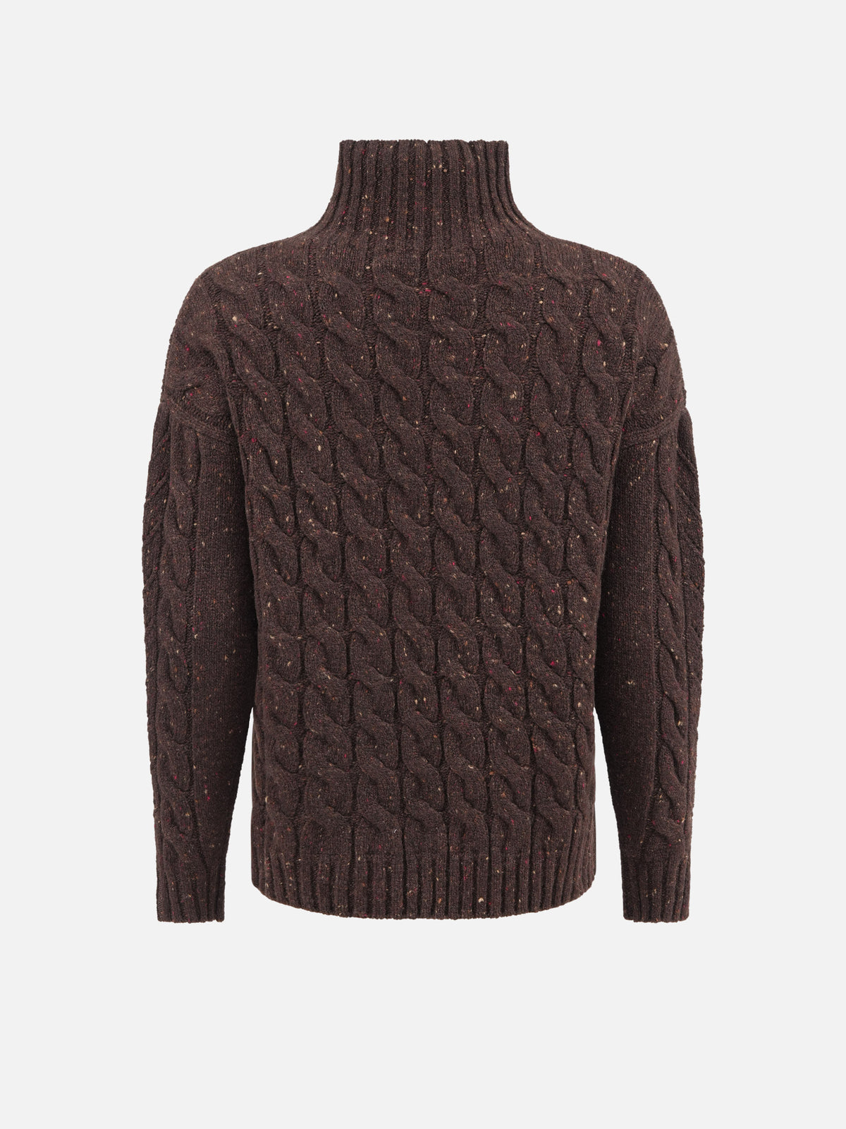 Max mara Rollkragenpullover mit Zopfmuster für Damen Dunkelbraun