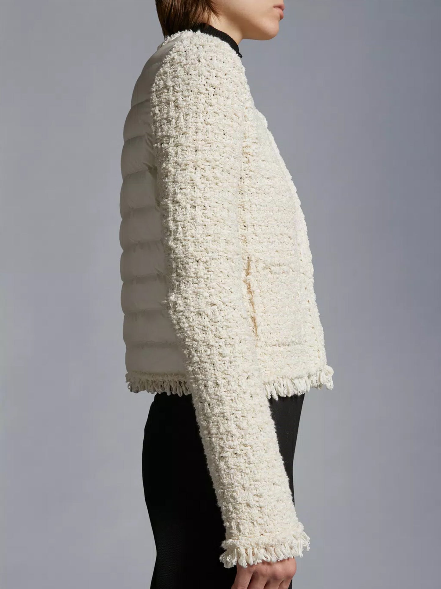 MONCLER - Wattierte Strickjacke aus Baumwolle